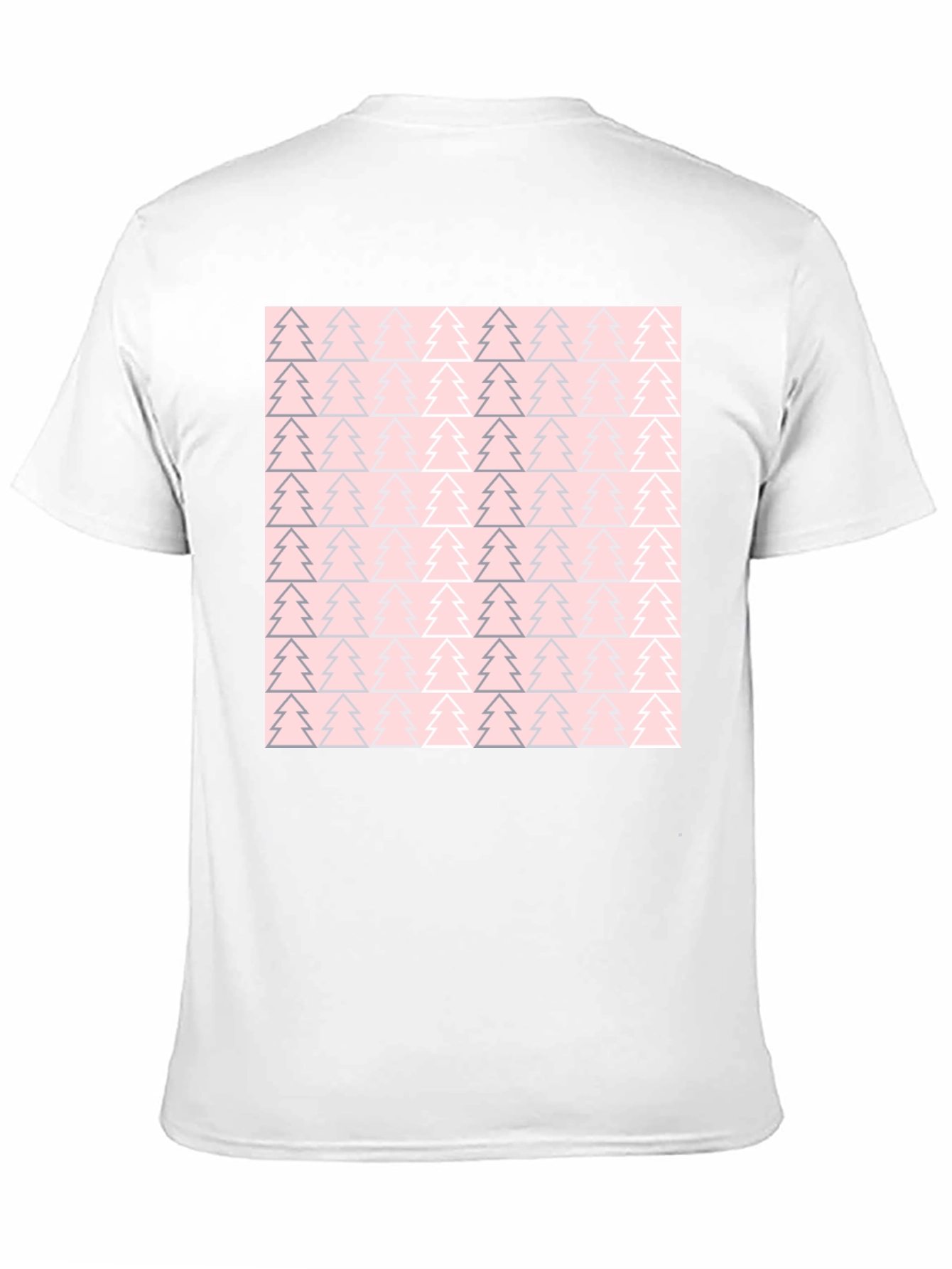 Pink Christmas Tree Pattern T-Shirt