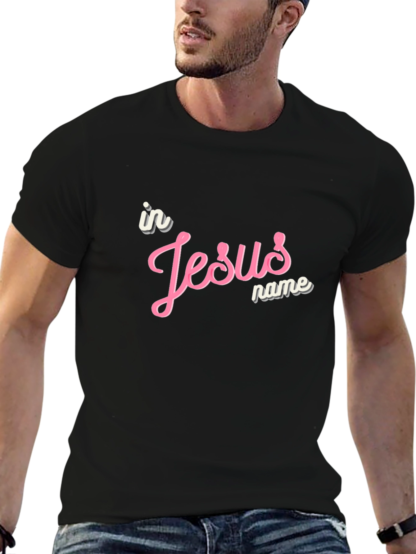 In Jesus Name Graphic T-Shirt