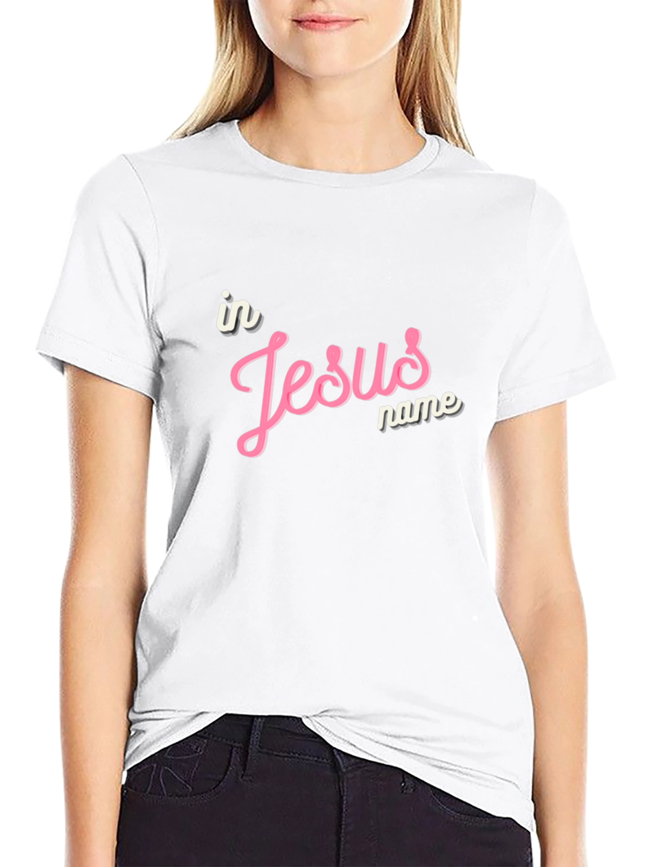 In Jesus Name Graphic T-Shirt
