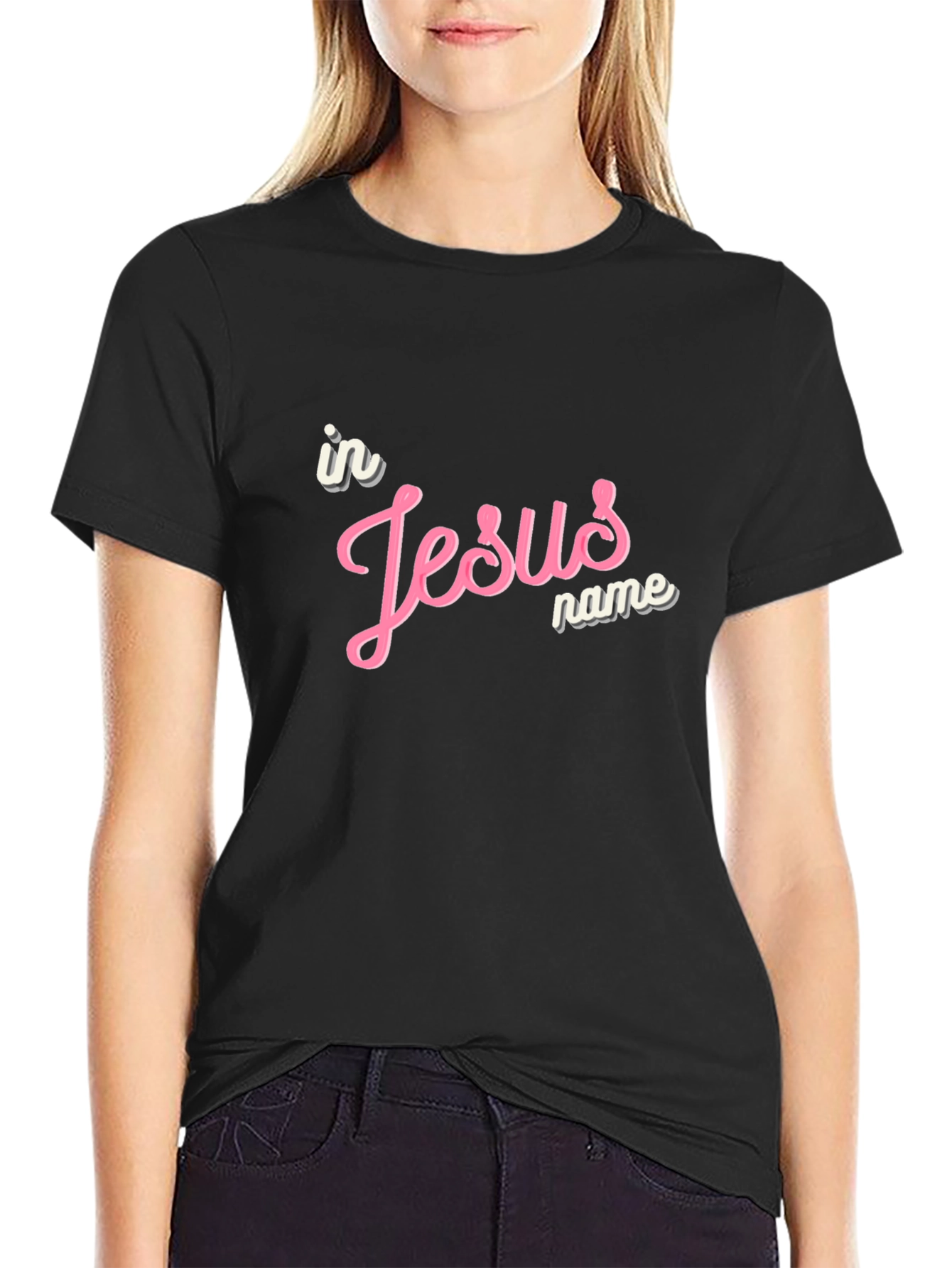 In Jesus Name Graphic T-Shirt