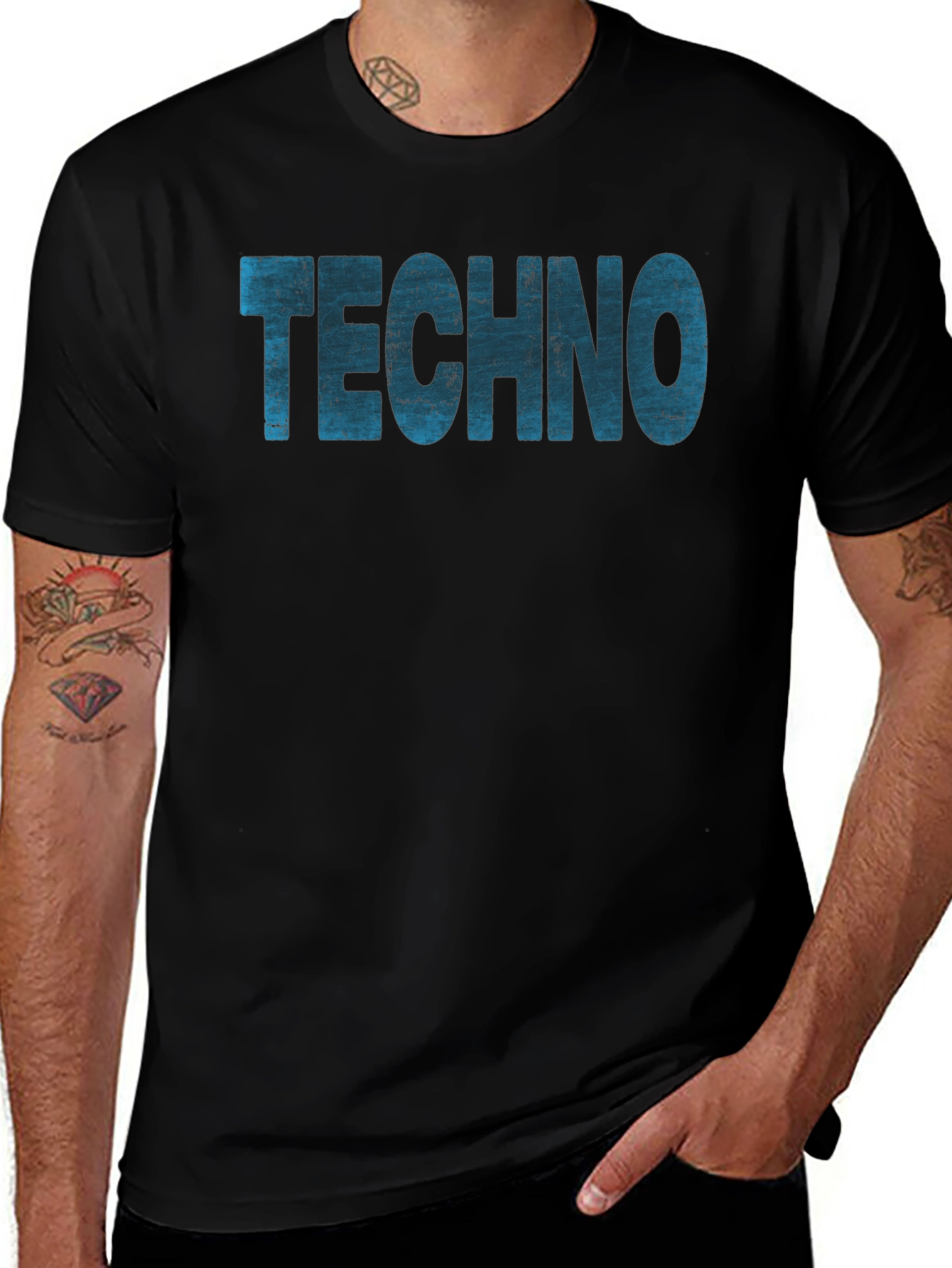 Techno Music Black T-Shirt