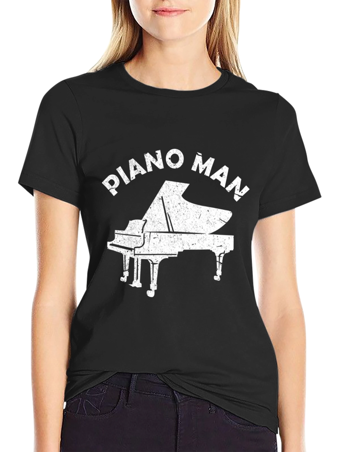 Piano Man Graphic Tee - Music Lover T-Shirt