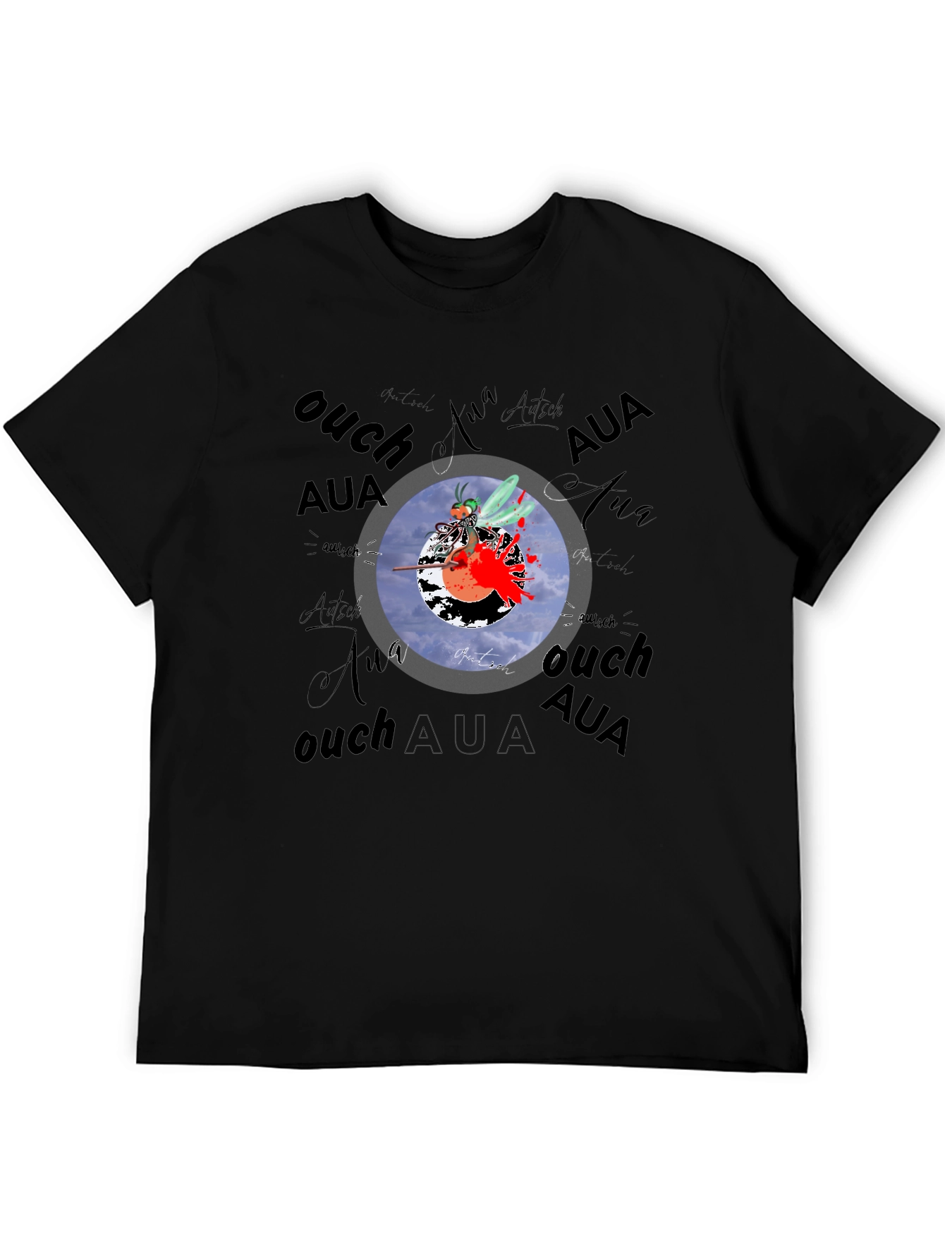 Mosquito Dart T-Shirt - Ouch Aua Design