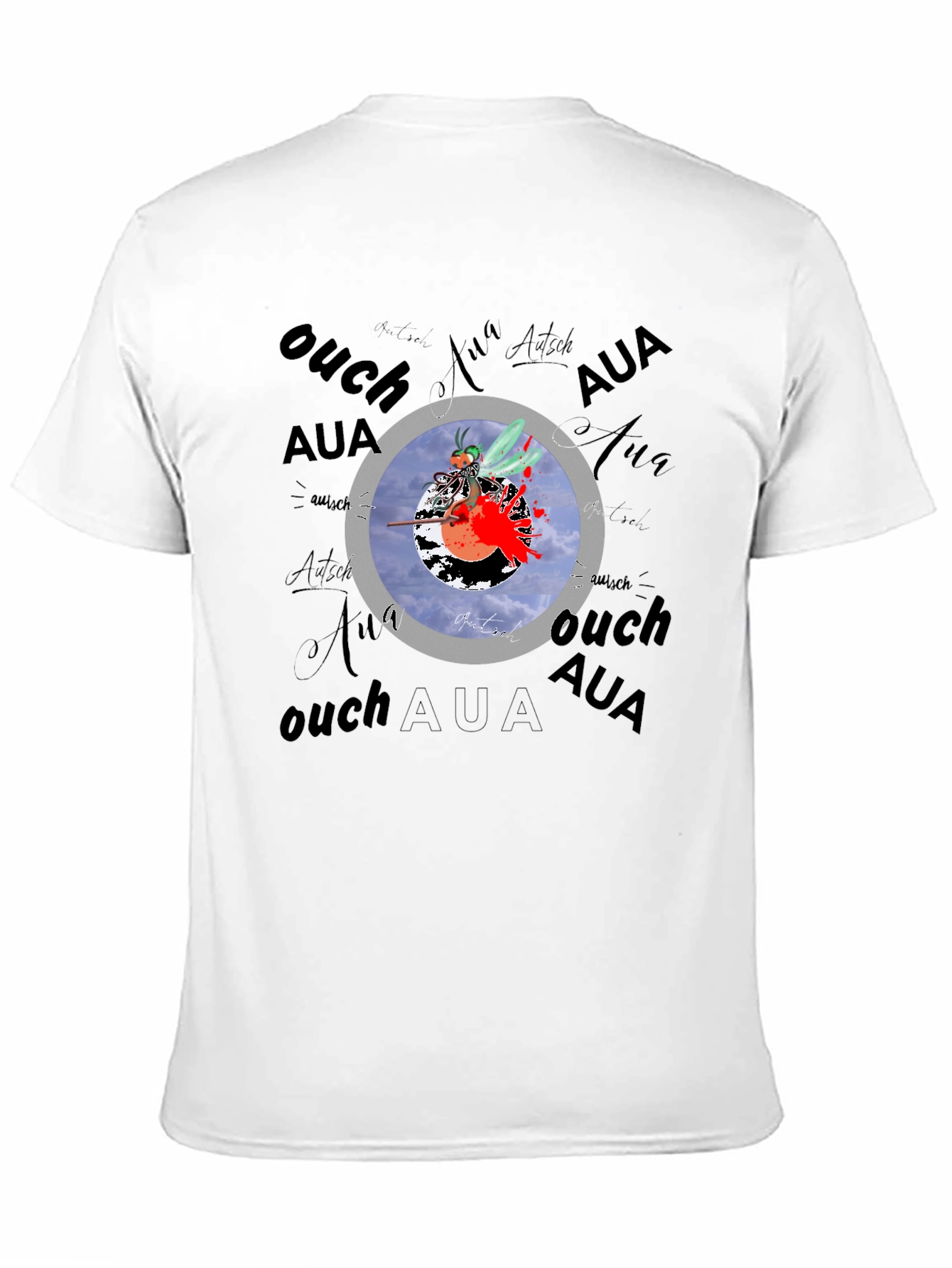 Mosquito Dart T-Shirt - Ouch Aua Design