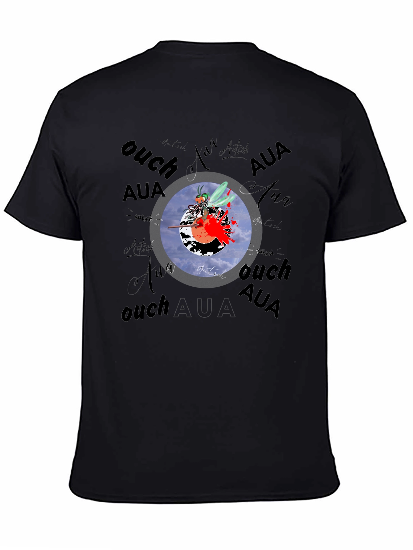 Mosquito Dart T-Shirt - Ouch Aua Design
