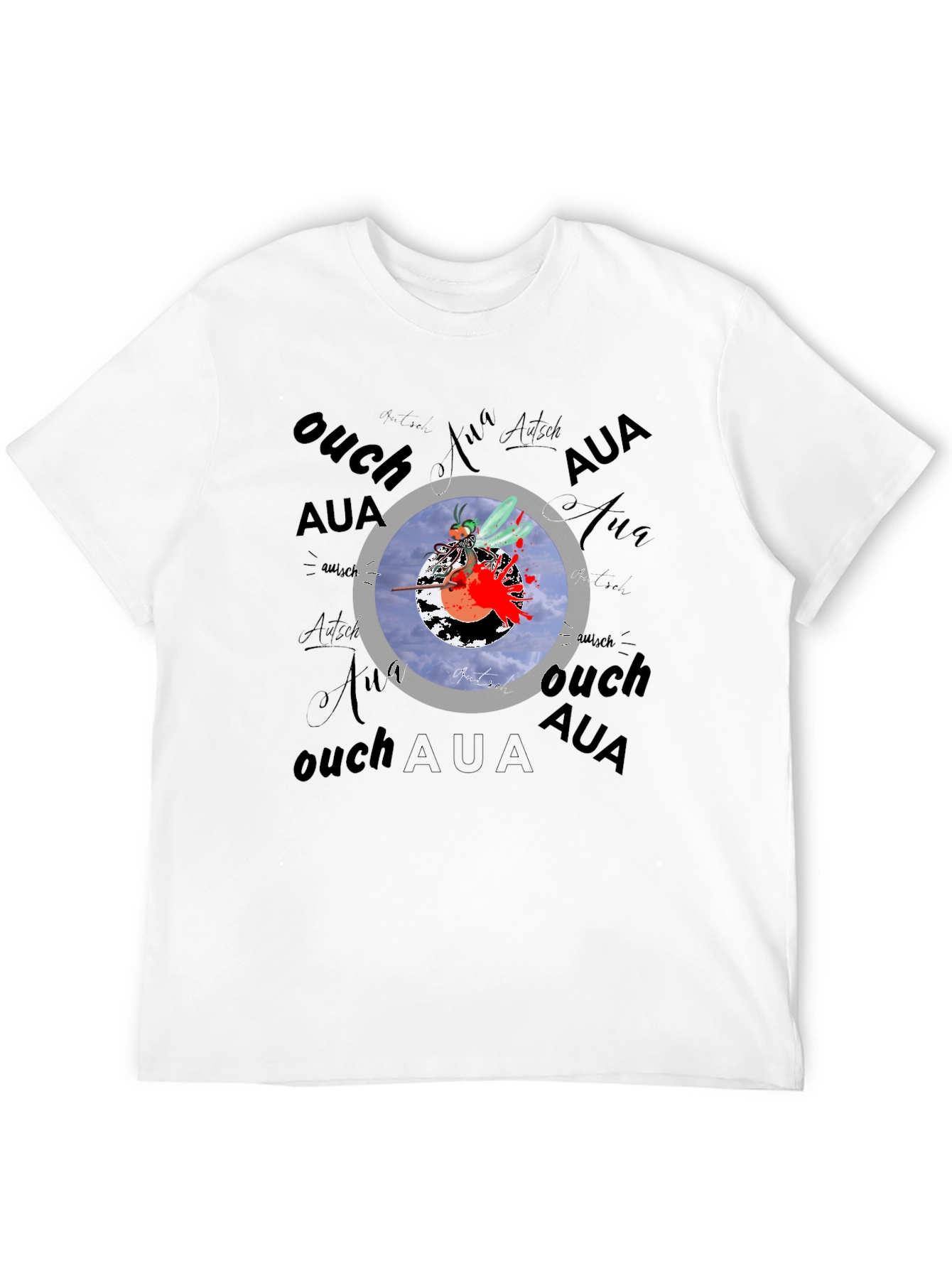 Mosquito Dart T-Shirt - Ouch Aua Design