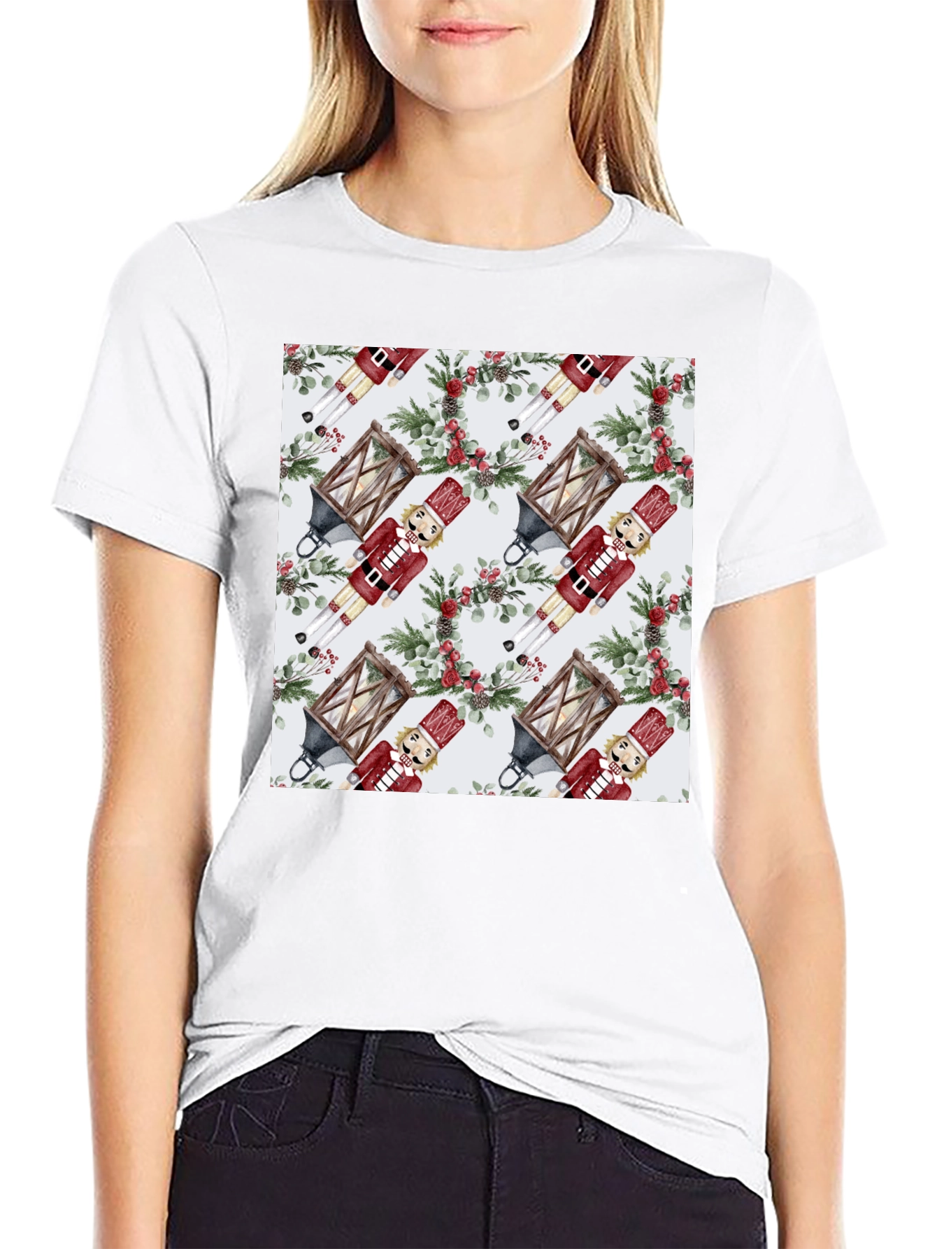 Festive Nutcracker Pattern Tee