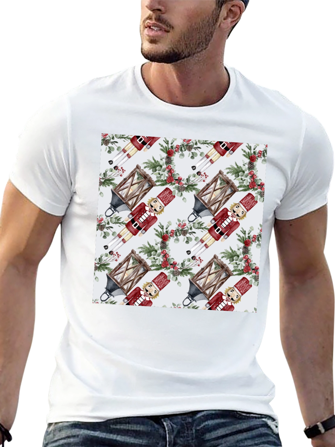Festive Nutcracker Pattern Tee
