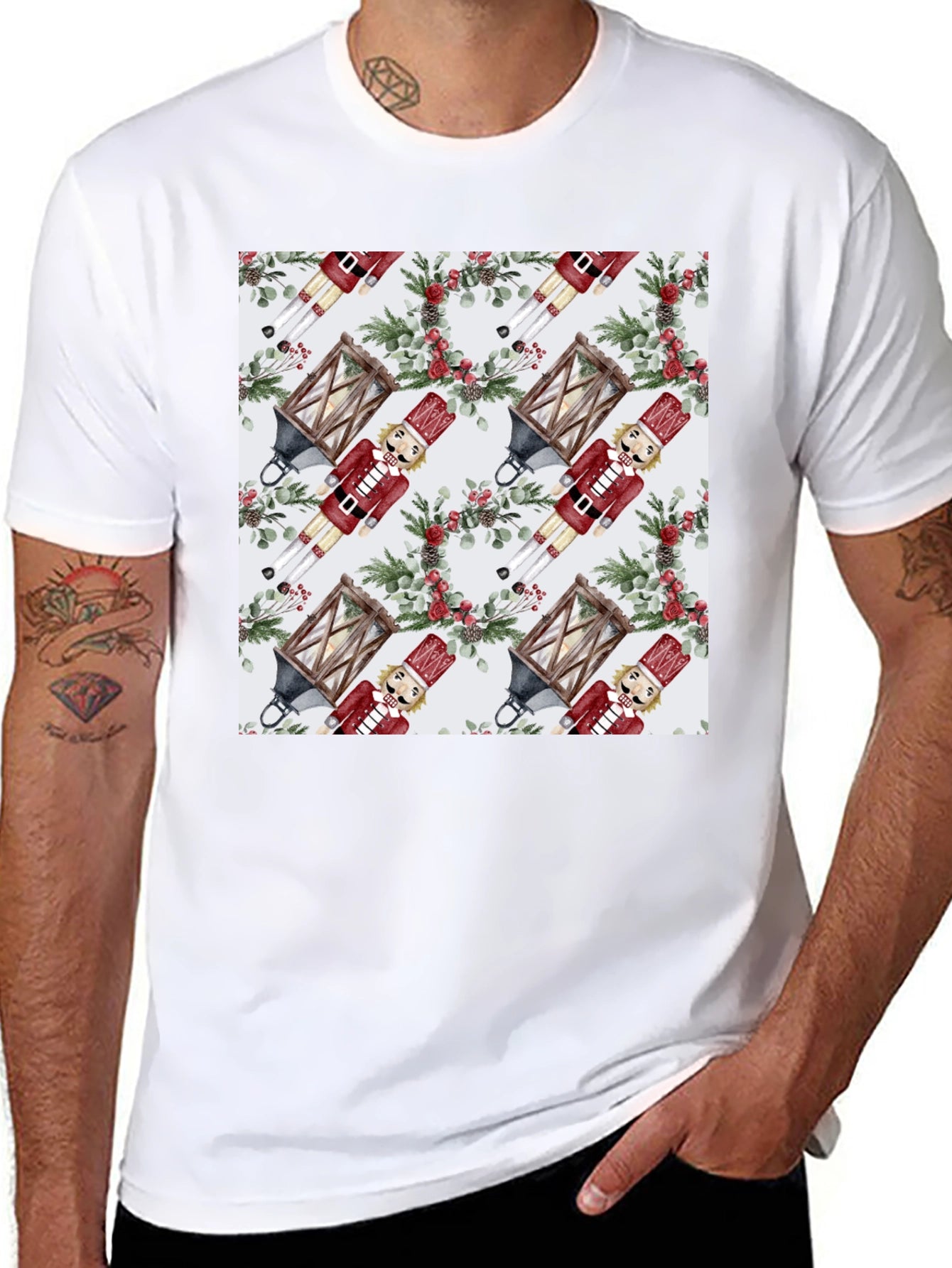 Festive Nutcracker Pattern Tee