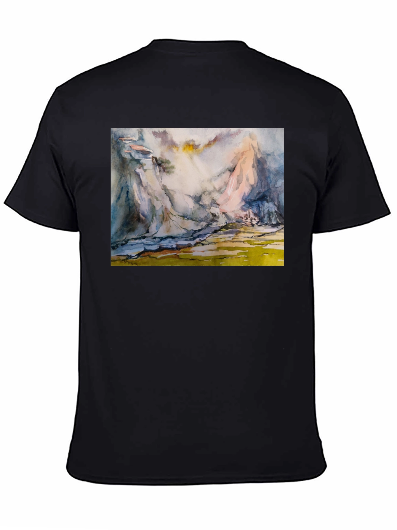 Abstract Mountain Scene T-Shirt