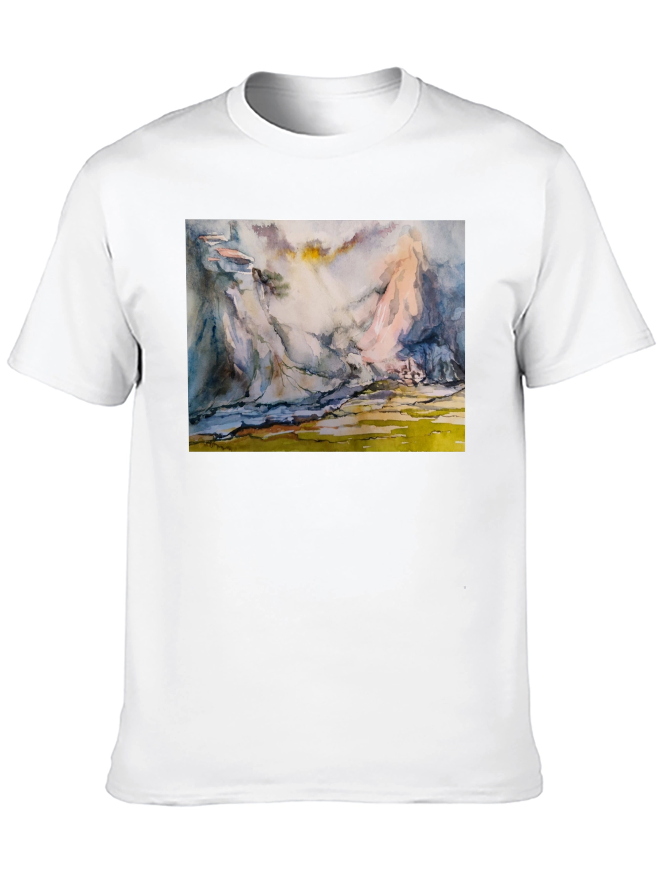 Abstract Mountain Scene T-Shirt