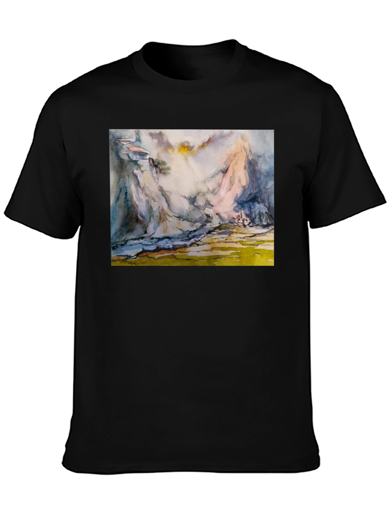 Abstract Mountain Scene T-Shirt