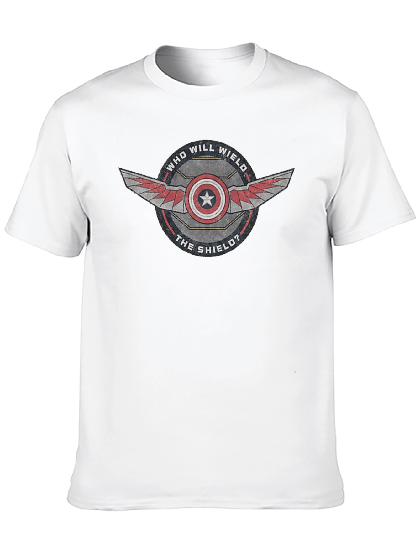 Captain America Who Will Wield The Shield? Black T-Shirt