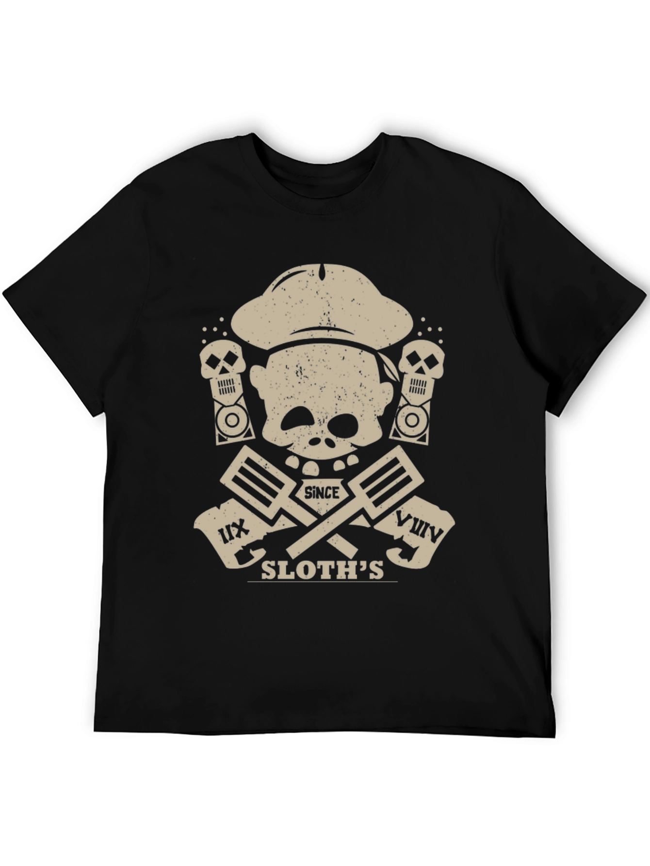 Chef Sloths Skull Graphic T-Shirt