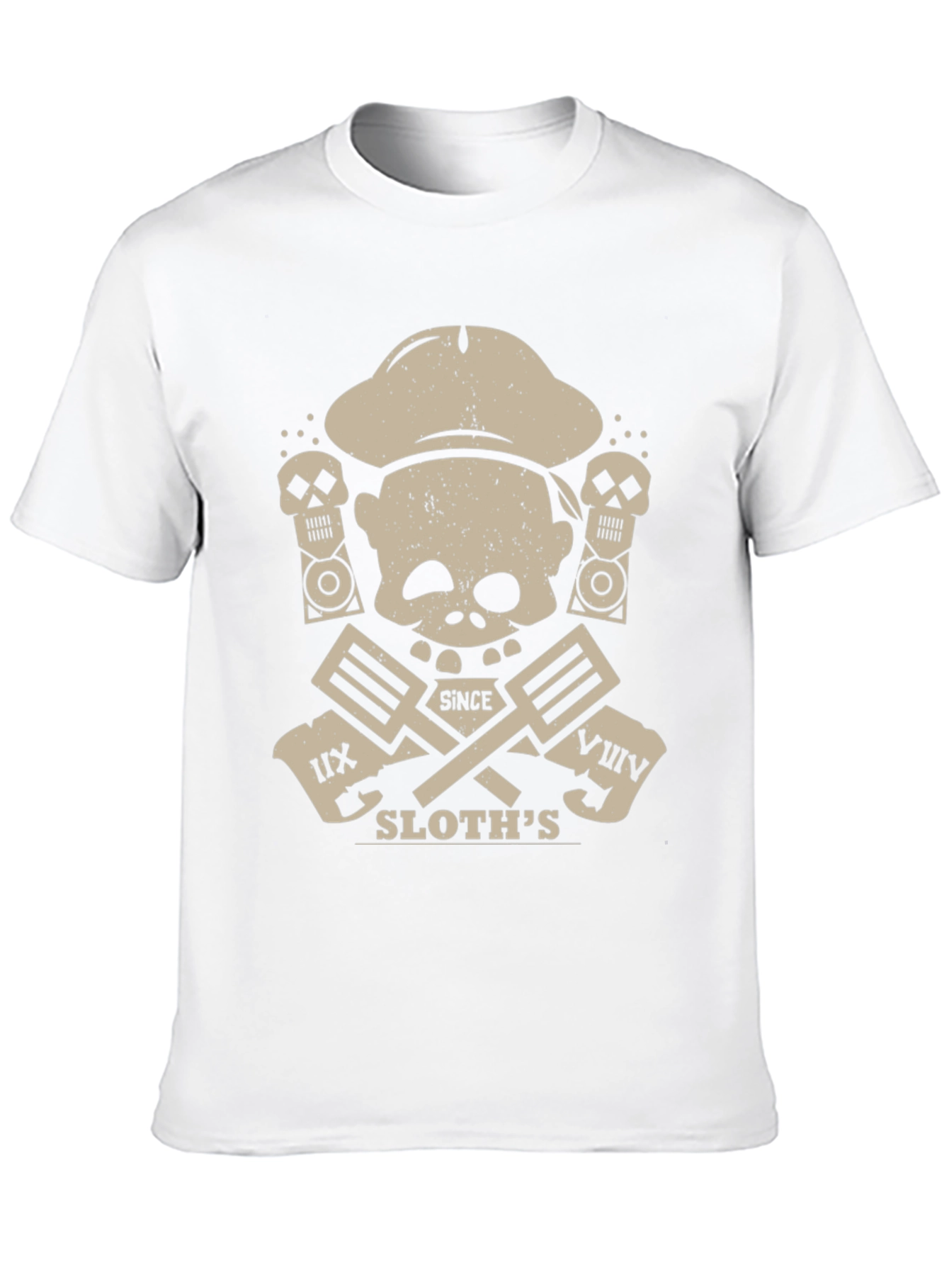 Chef Sloths Skull Graphic T-Shirt
