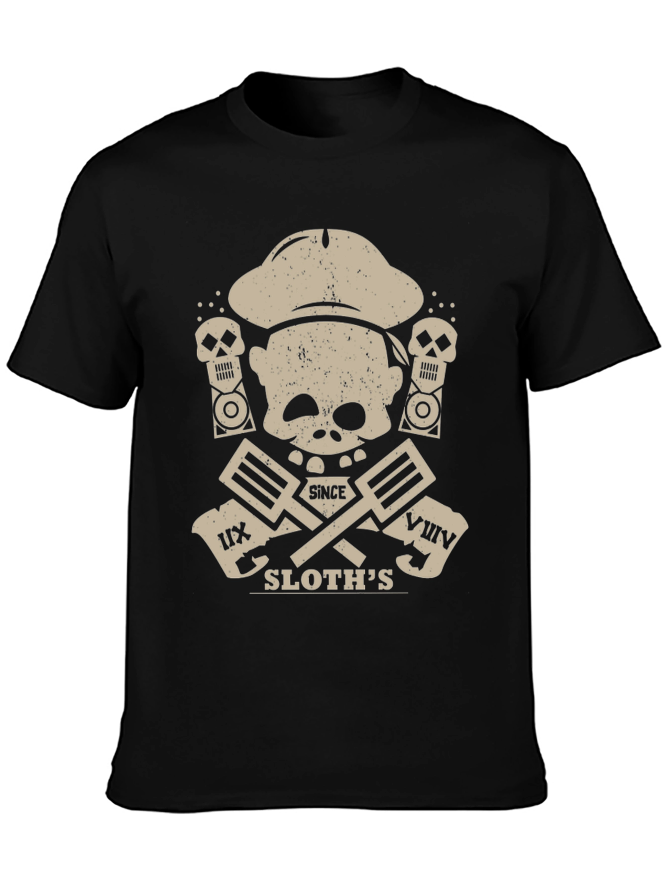 Chef Sloths Skull Graphic T-Shirt