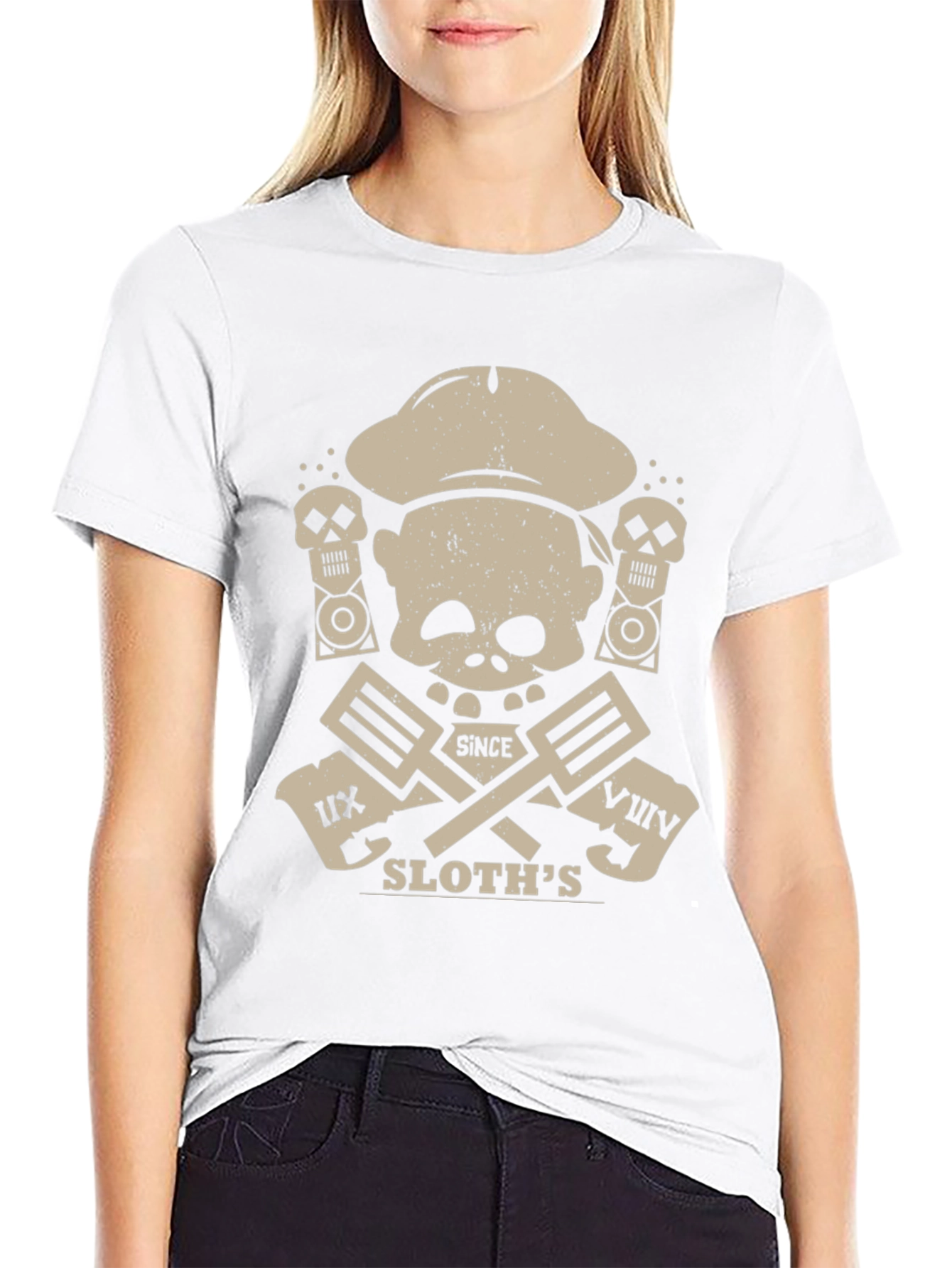 Chef Sloths Skull Graphic T-Shirt