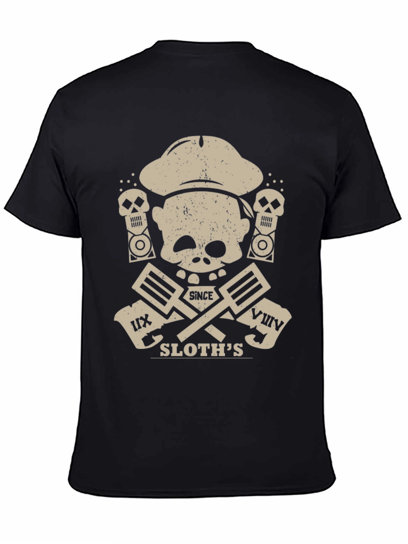 Chef Sloths Skull Graphic T-Shirt