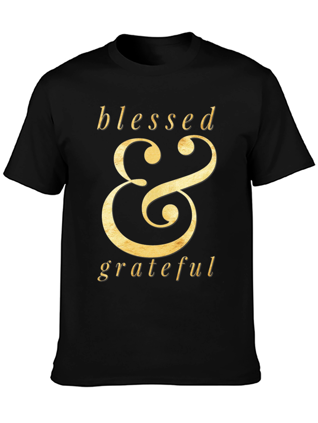 Blessed & Grateful Graphic Tee - Stylish Black T-Shirt