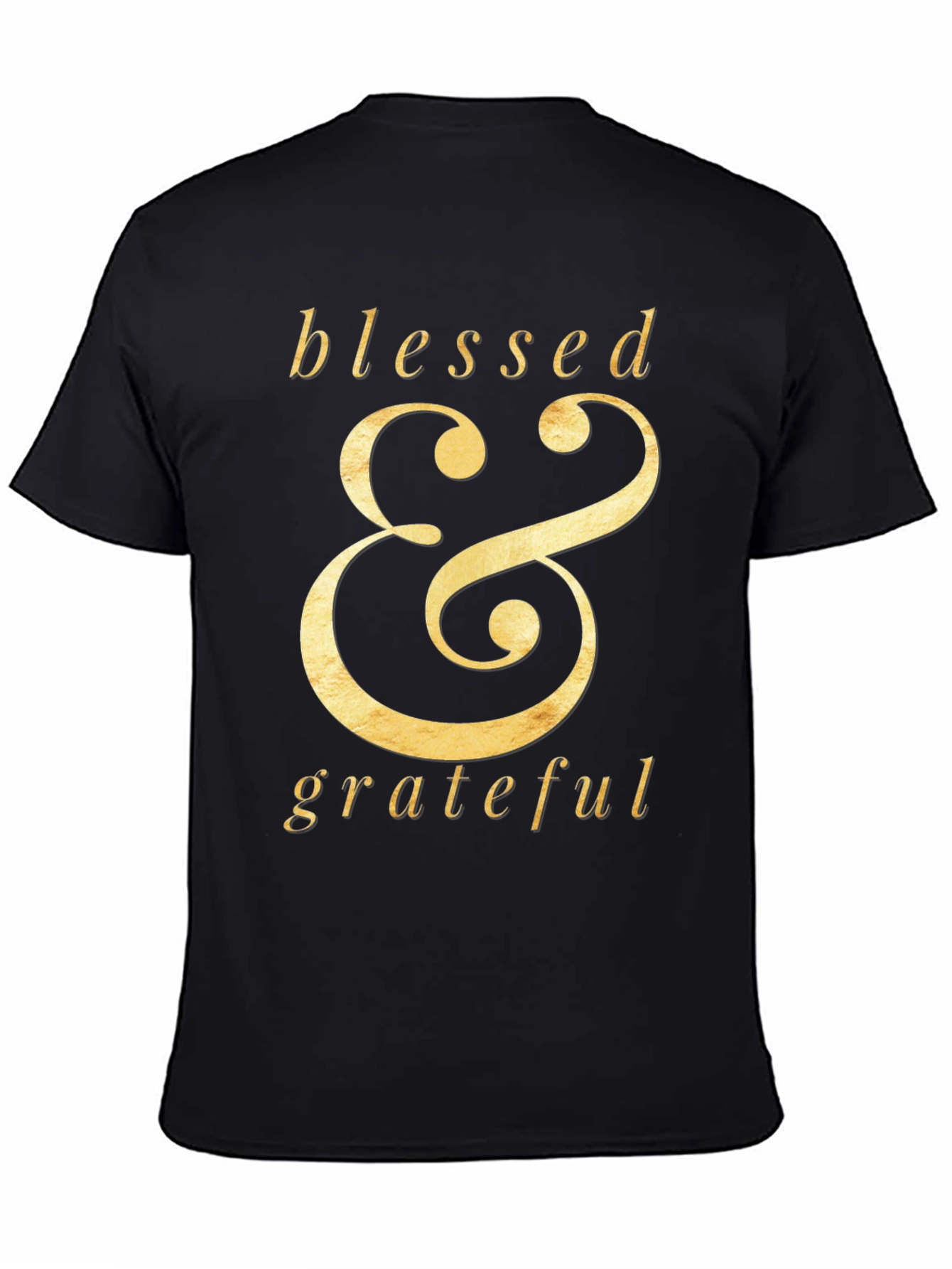 Blessed & Grateful Graphic Tee - Stylish Black T-Shirt
