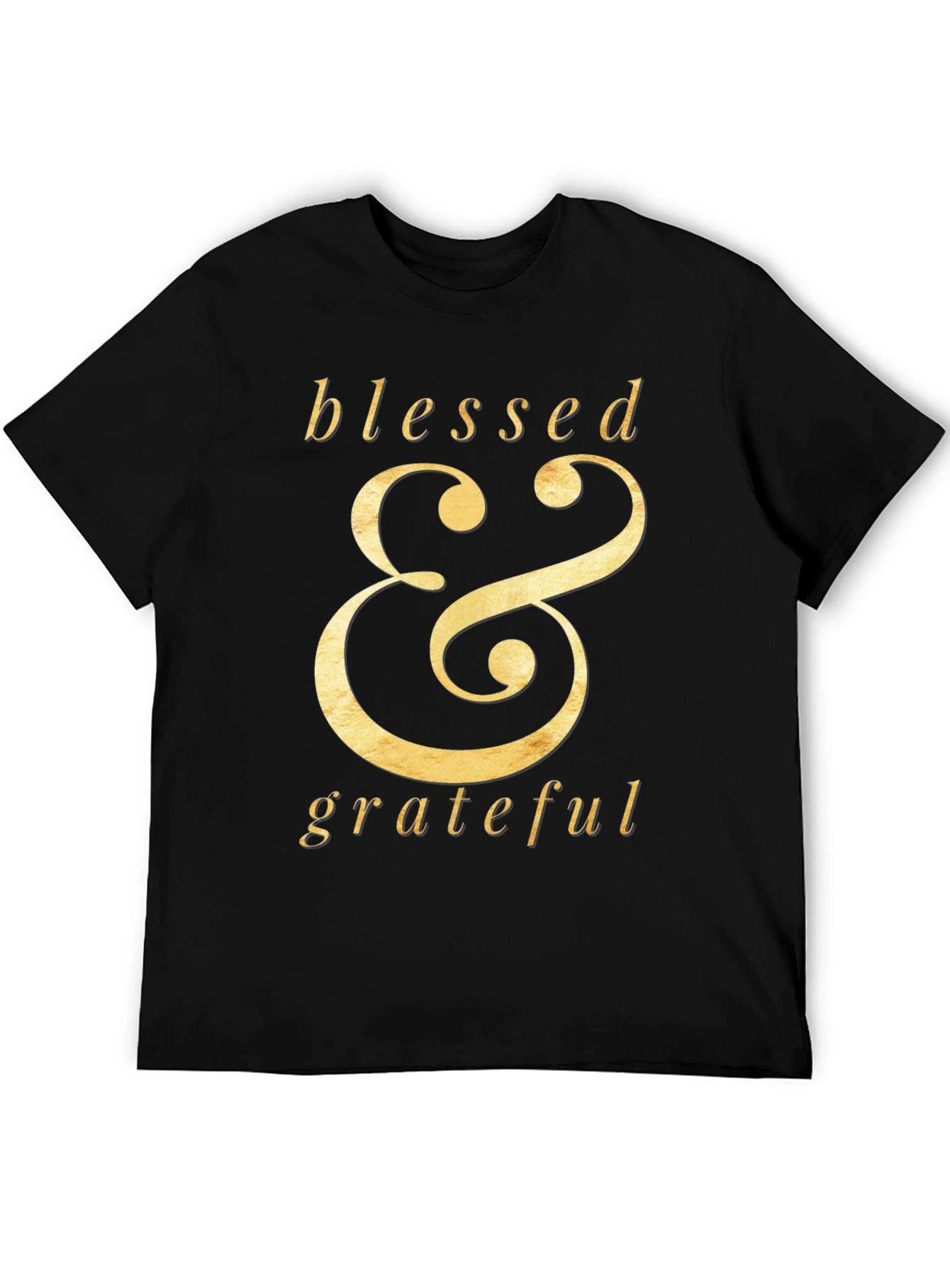 Blessed & Grateful Graphic Tee - Stylish Black T-Shirt