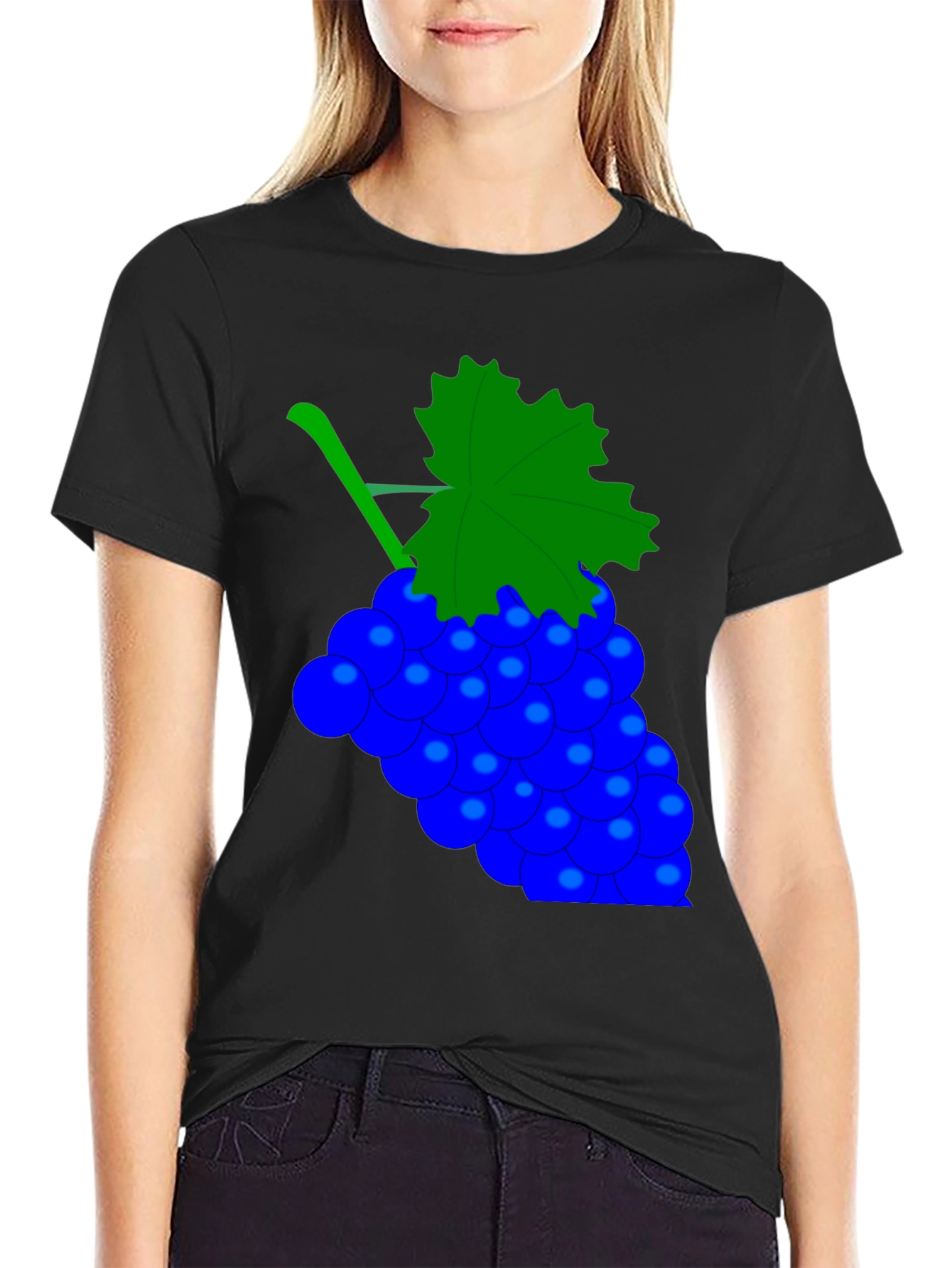 Novelty Graphic Tee - Grapes Design