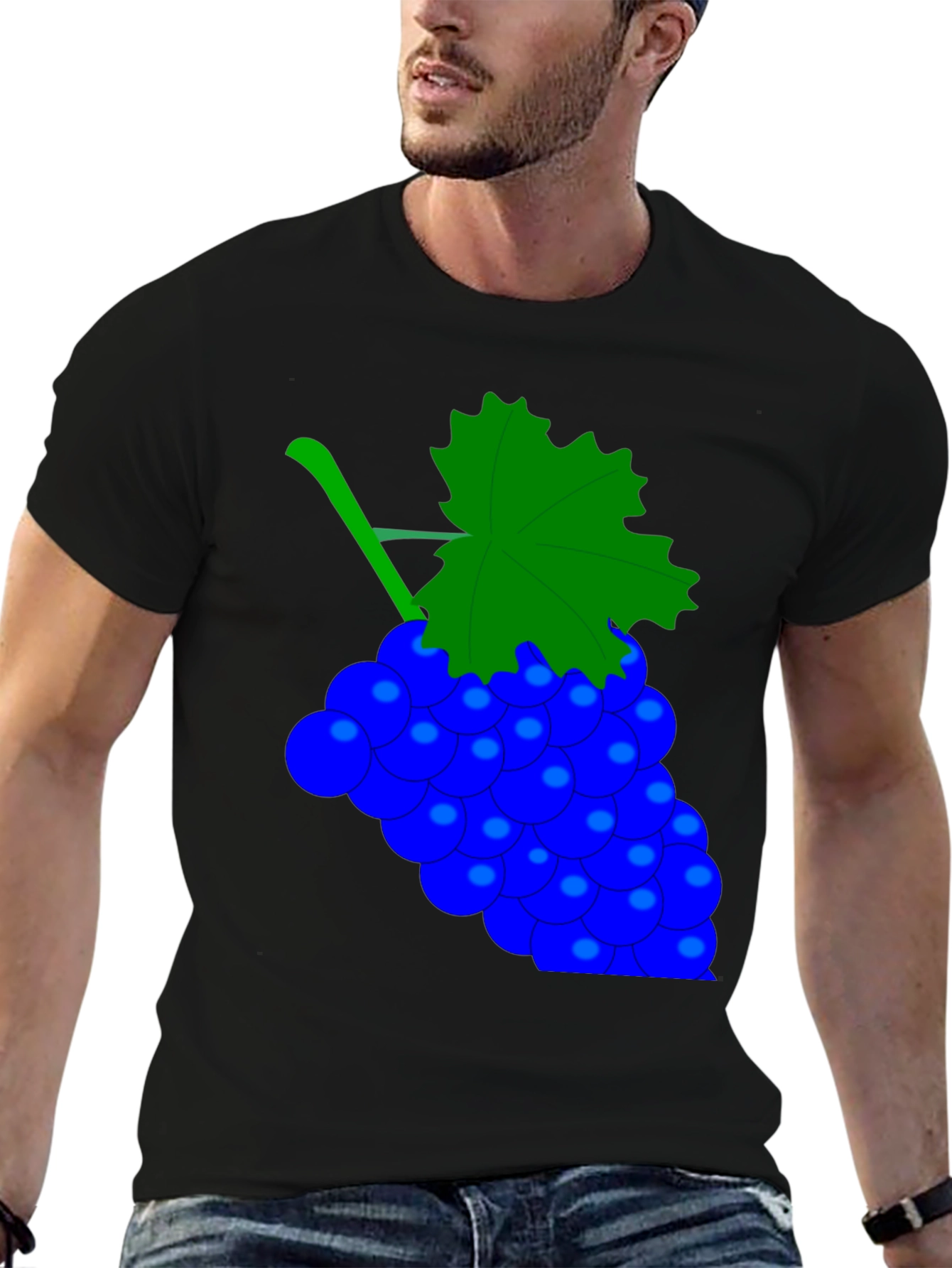 Novelty Graphic Tee - Grapes Design