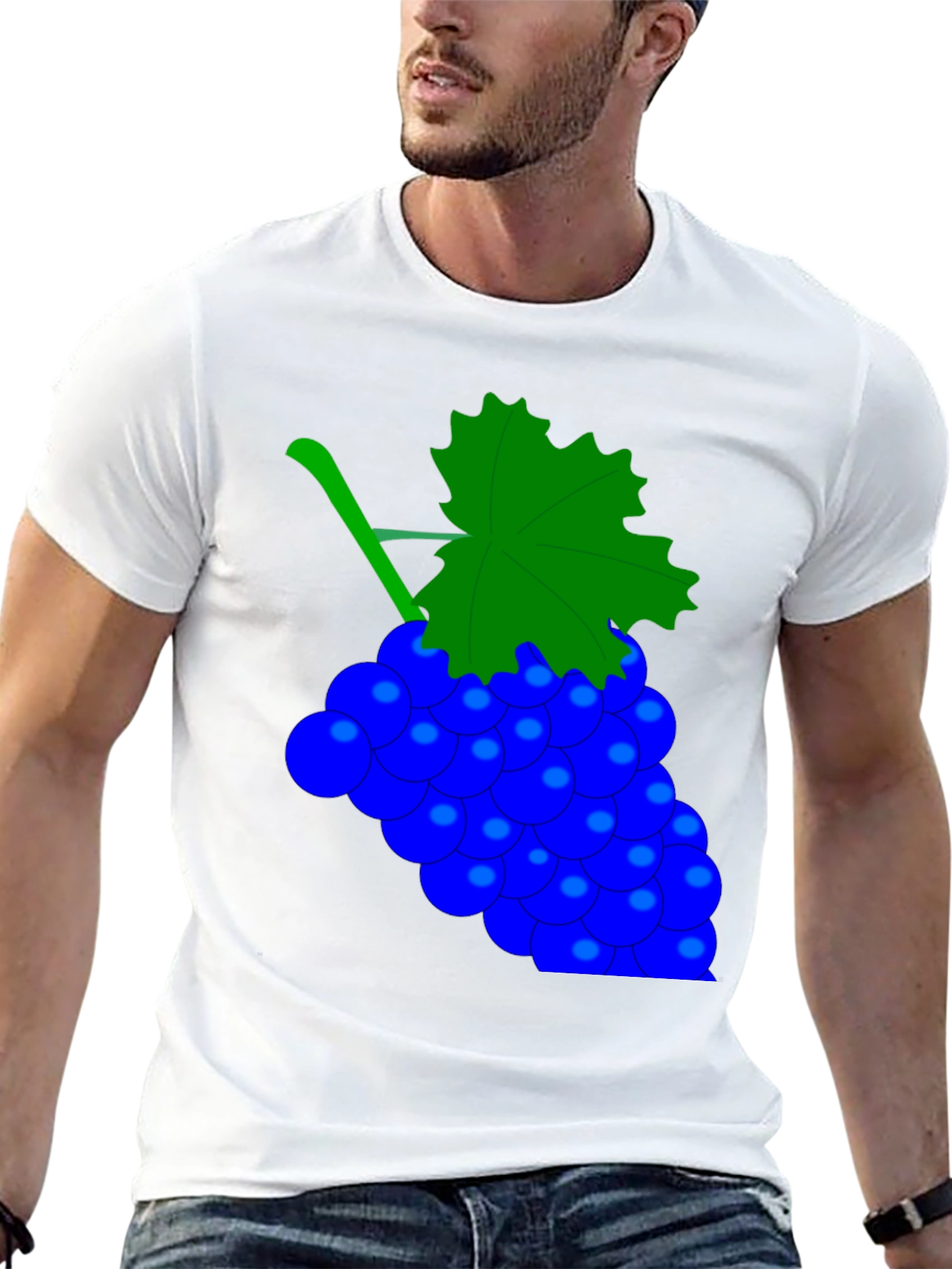 Novelty Graphic Tee - Grapes Design