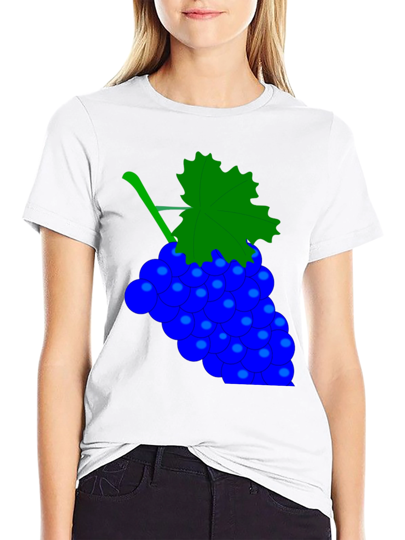 Novelty Graphic Tee - Grapes Design