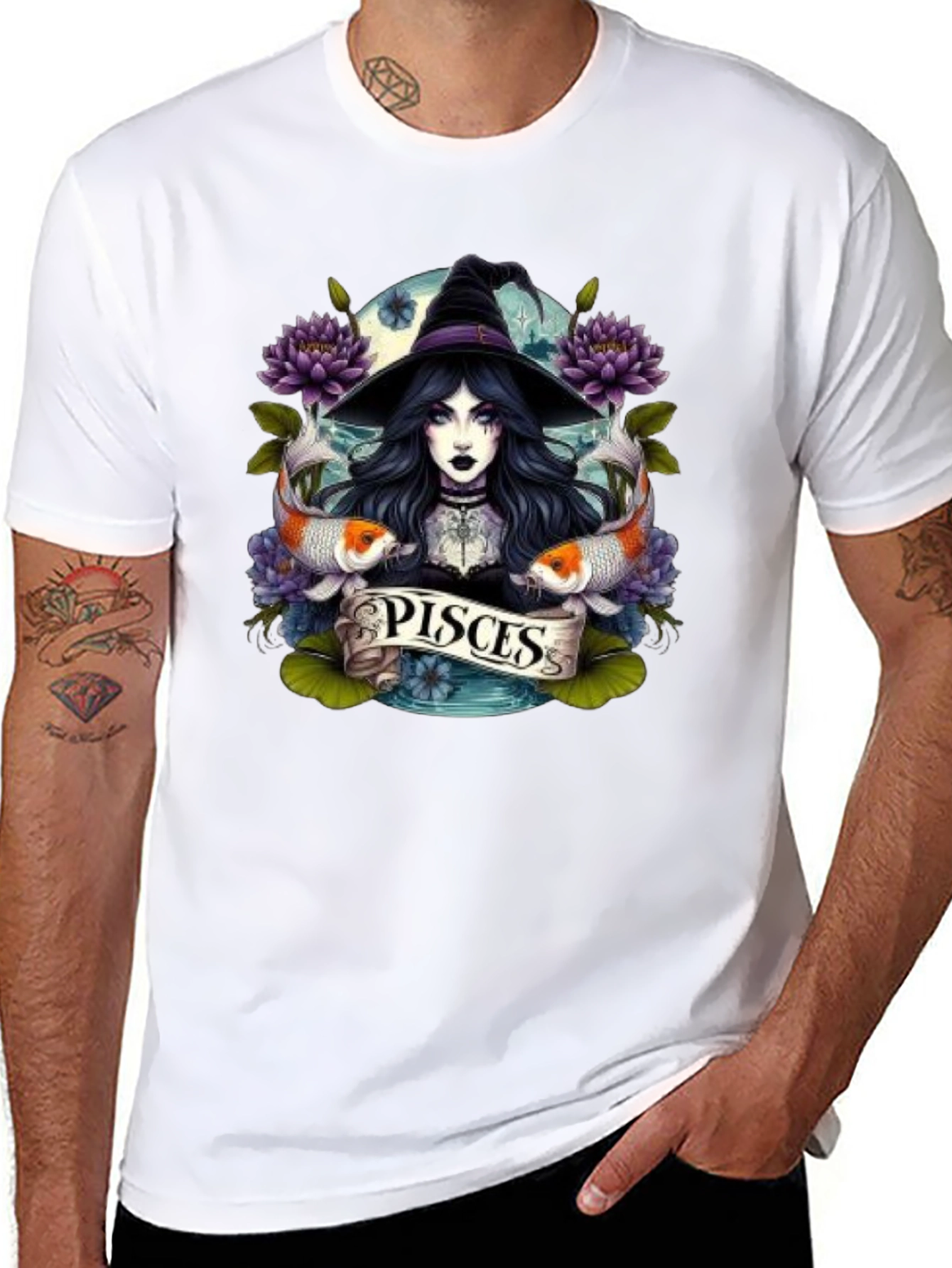 Pisces Zodiac Witch T-Shirt