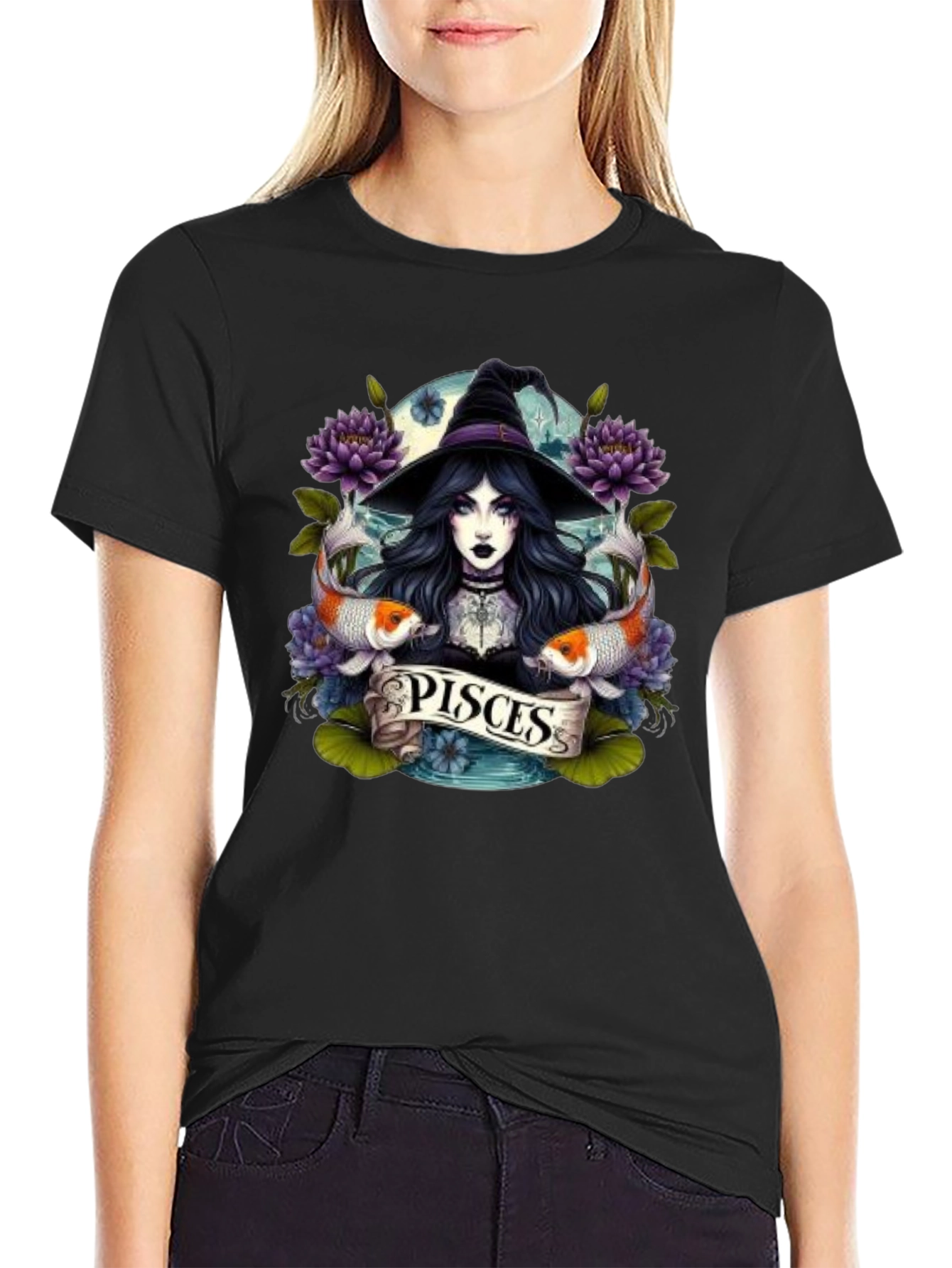 Pisces Zodiac Witch T-Shirt