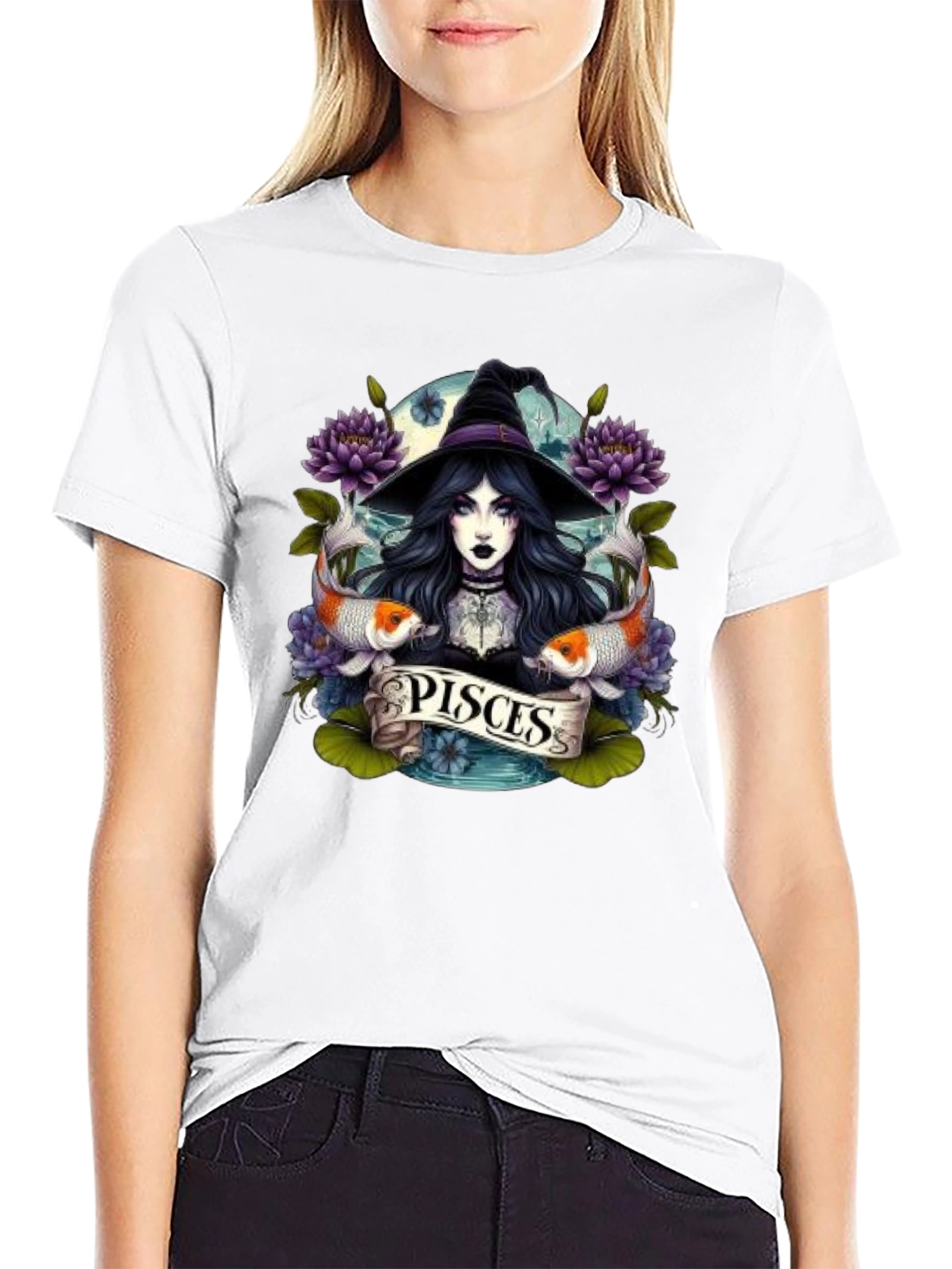 Pisces Zodiac Witch T-Shirt