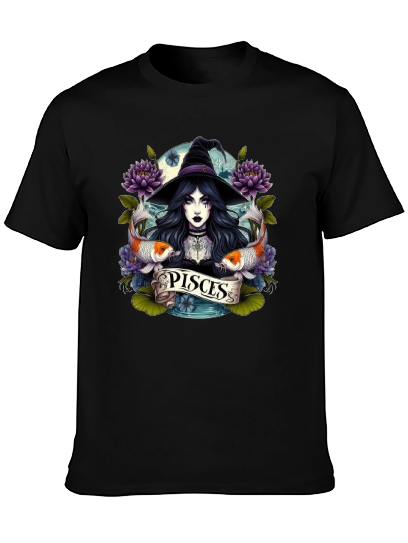 Pisces Zodiac Witch T-Shirt