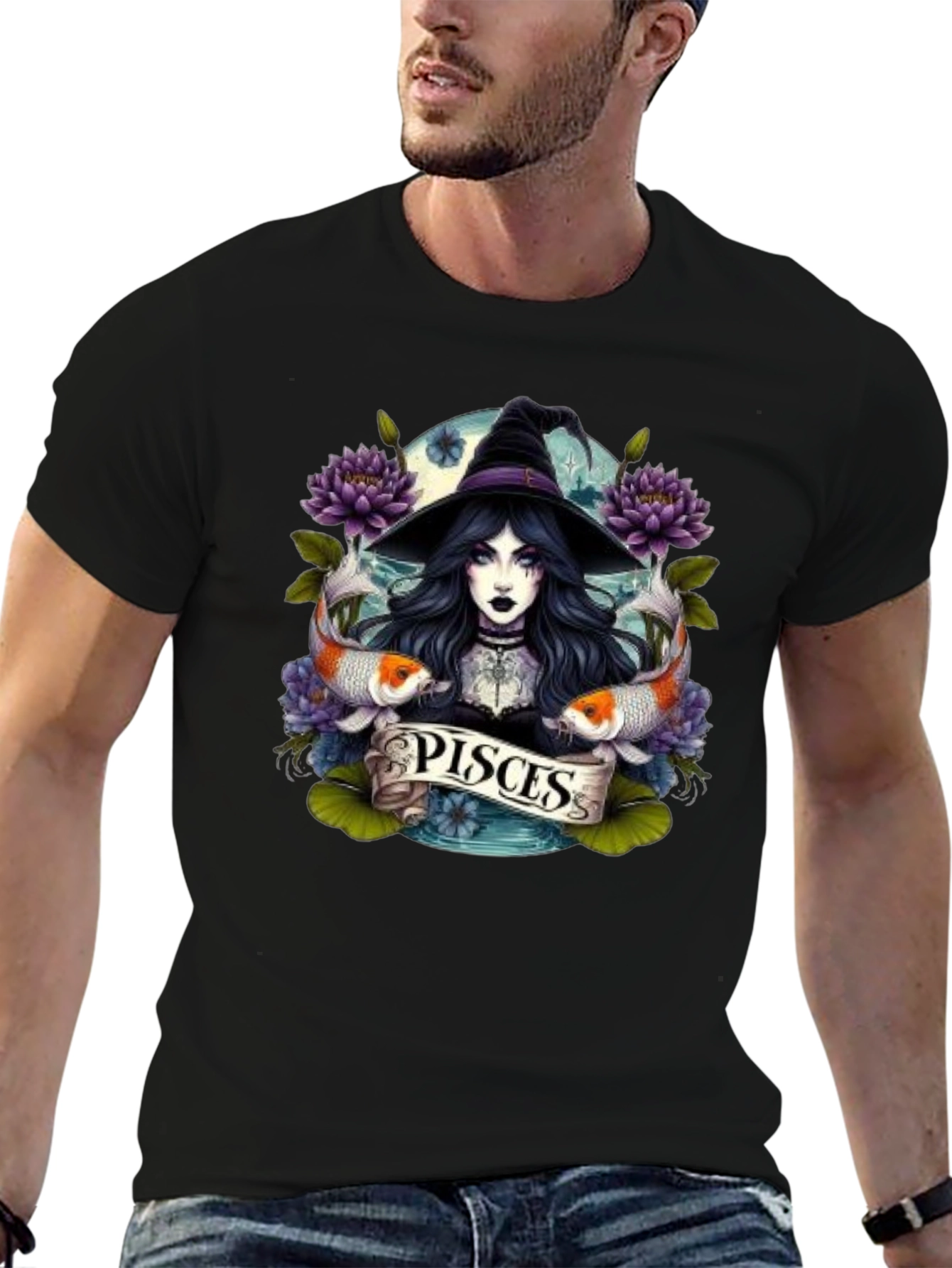 Pisces Zodiac Witch T-Shirt