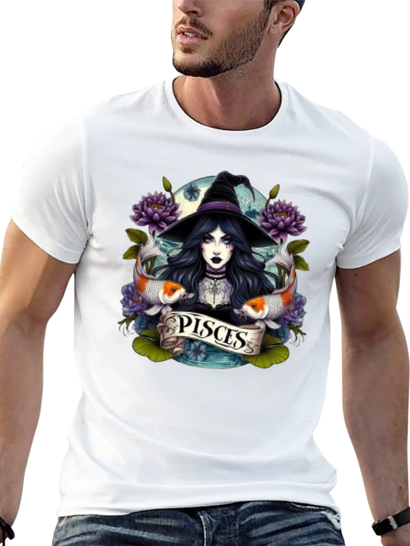 Pisces Zodiac Witch T-Shirt