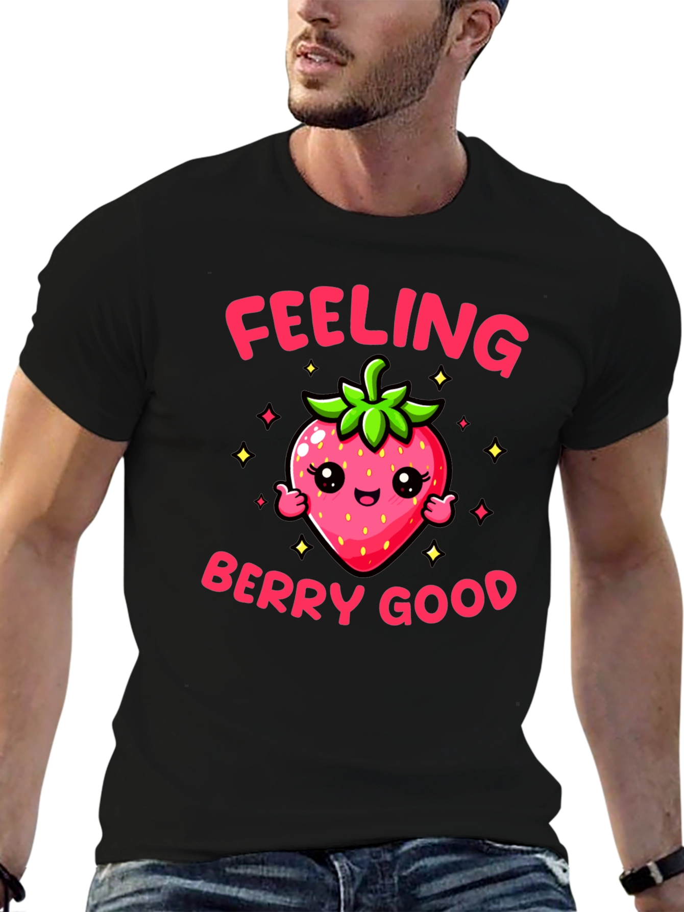 Feeling Berry Good T-Shirt Cute Strawberry Tee