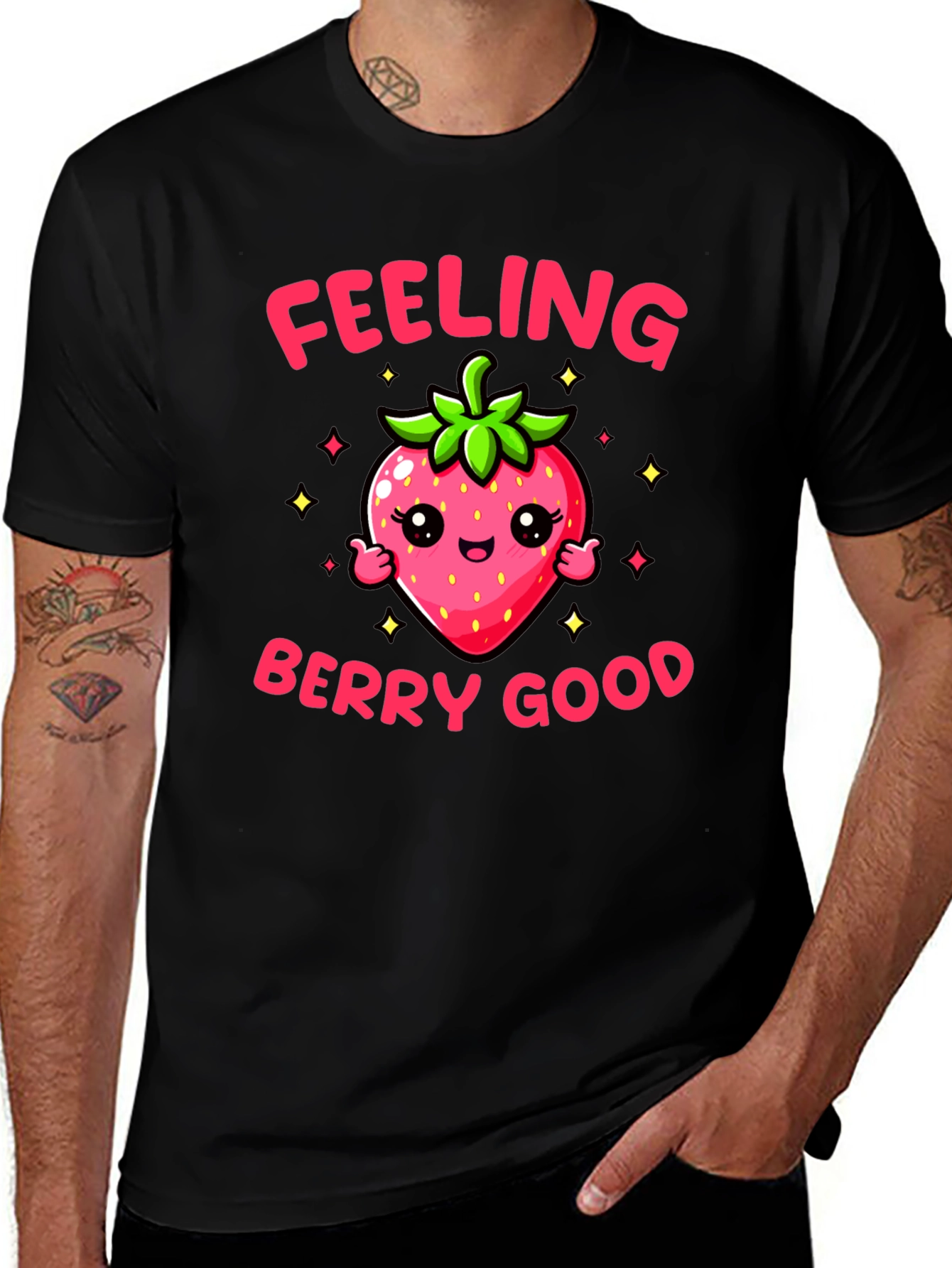 Feeling Berry Good T-Shirt Cute Strawberry Tee
