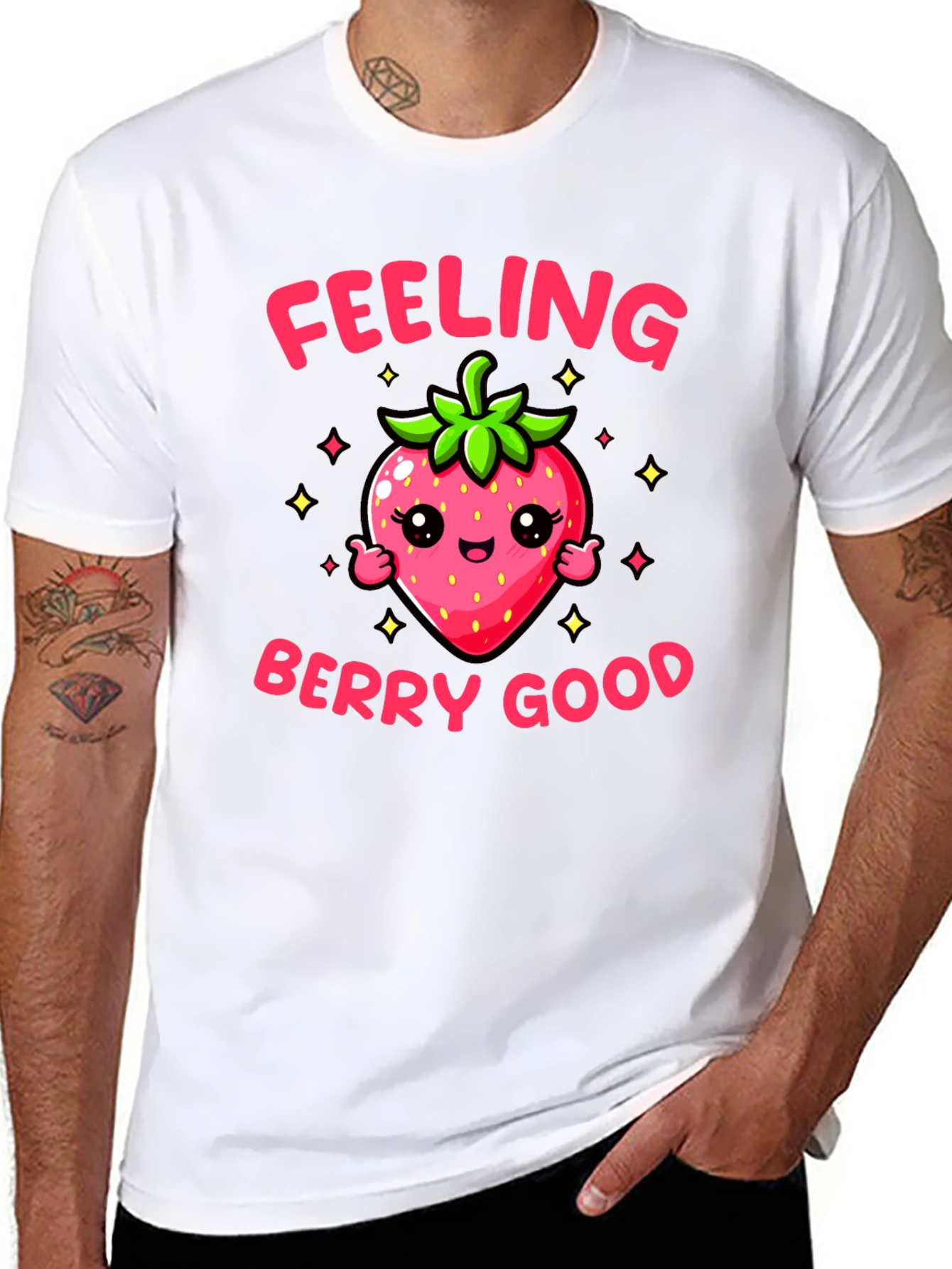 Feeling Berry Good T-Shirt Cute Strawberry Tee