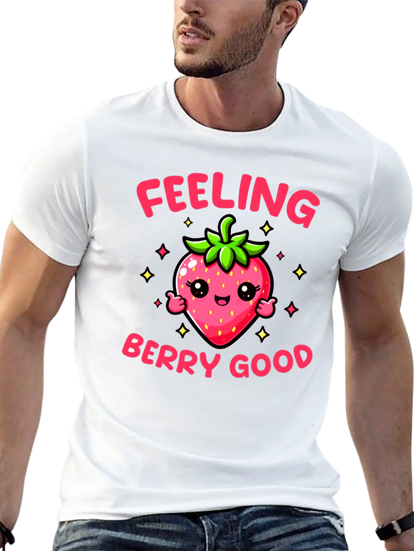 Feeling Berry Good T-Shirt Cute Strawberry Tee