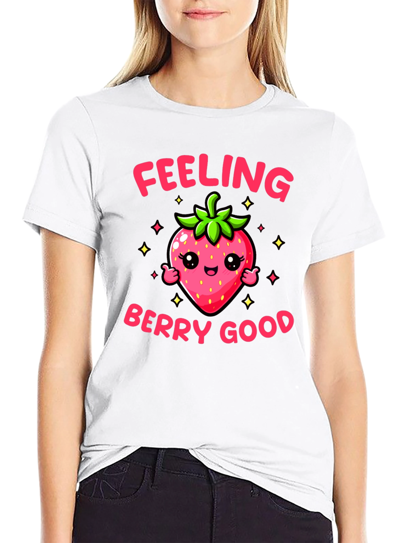 Feeling Berry Good T-Shirt Cute Strawberry Tee