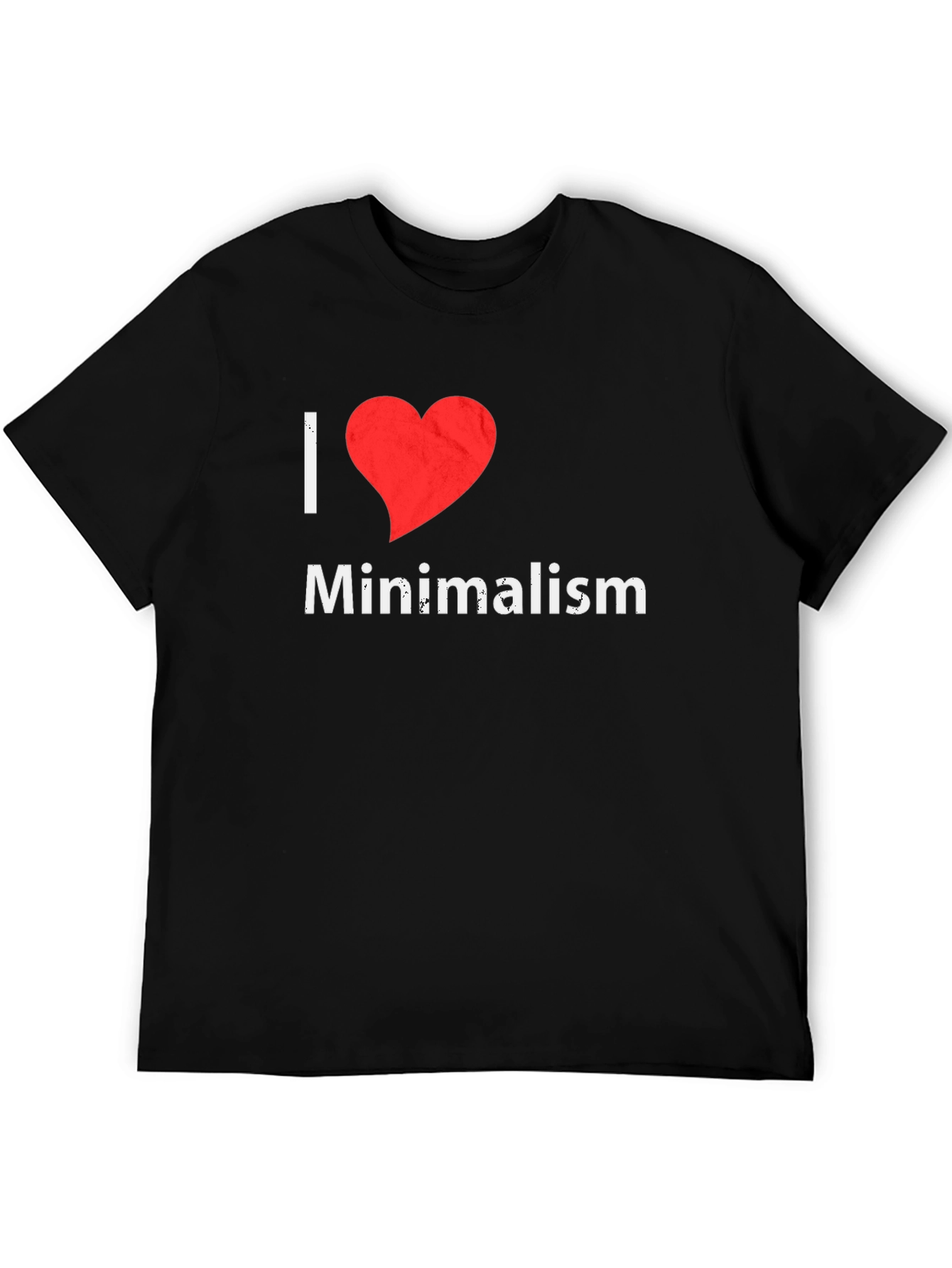 I Heart Minimalism Graphic Tee - Black