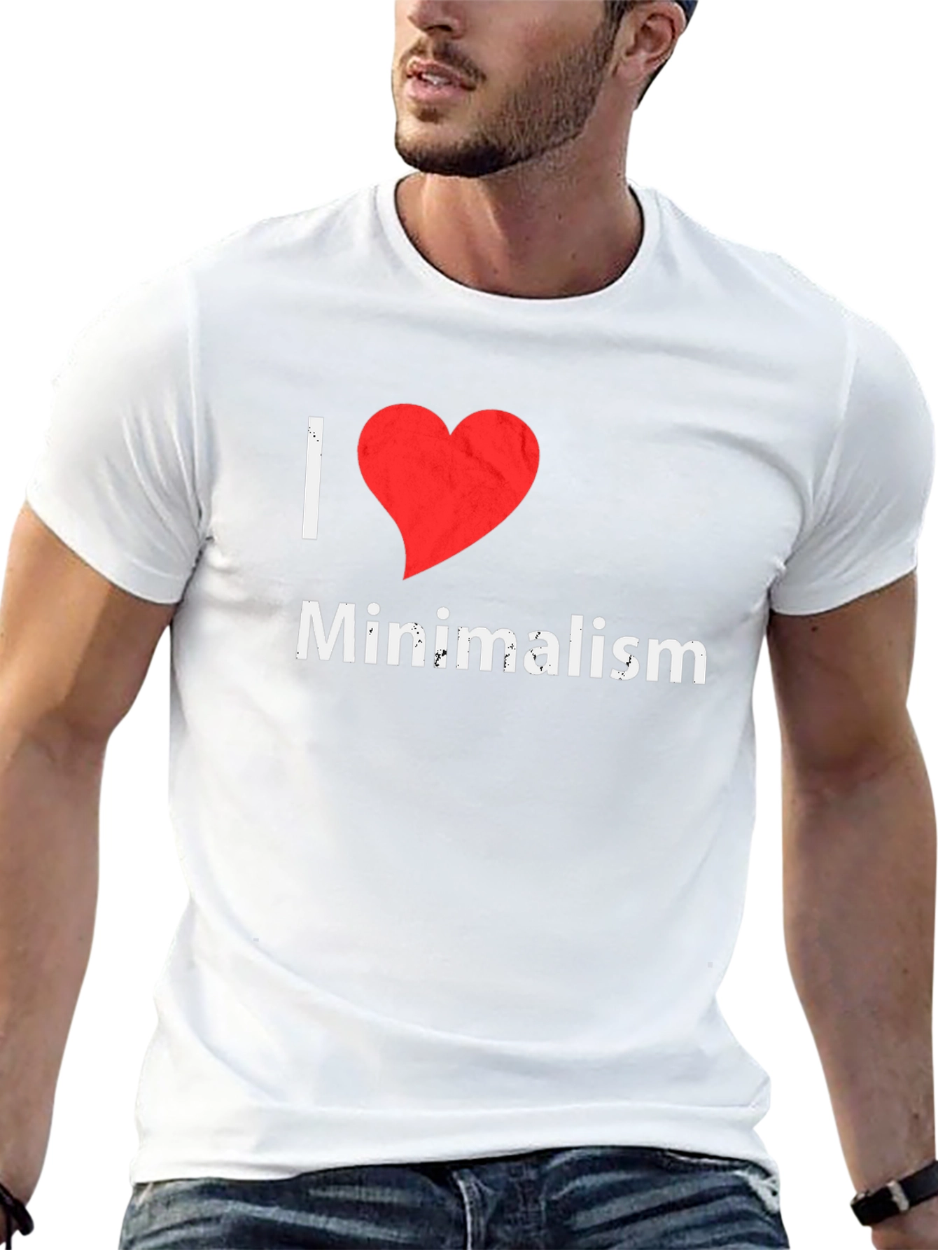 I Heart Minimalism Graphic Tee - Black