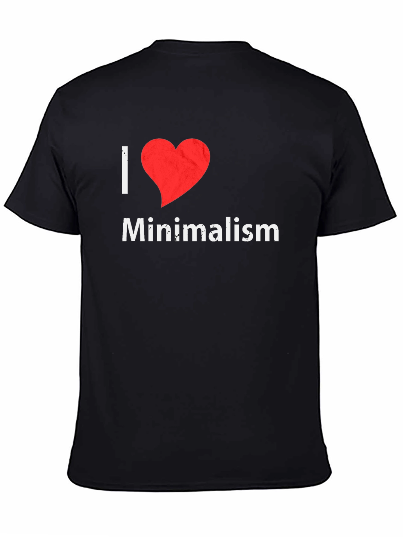 I Heart Minimalism Graphic Tee - Black