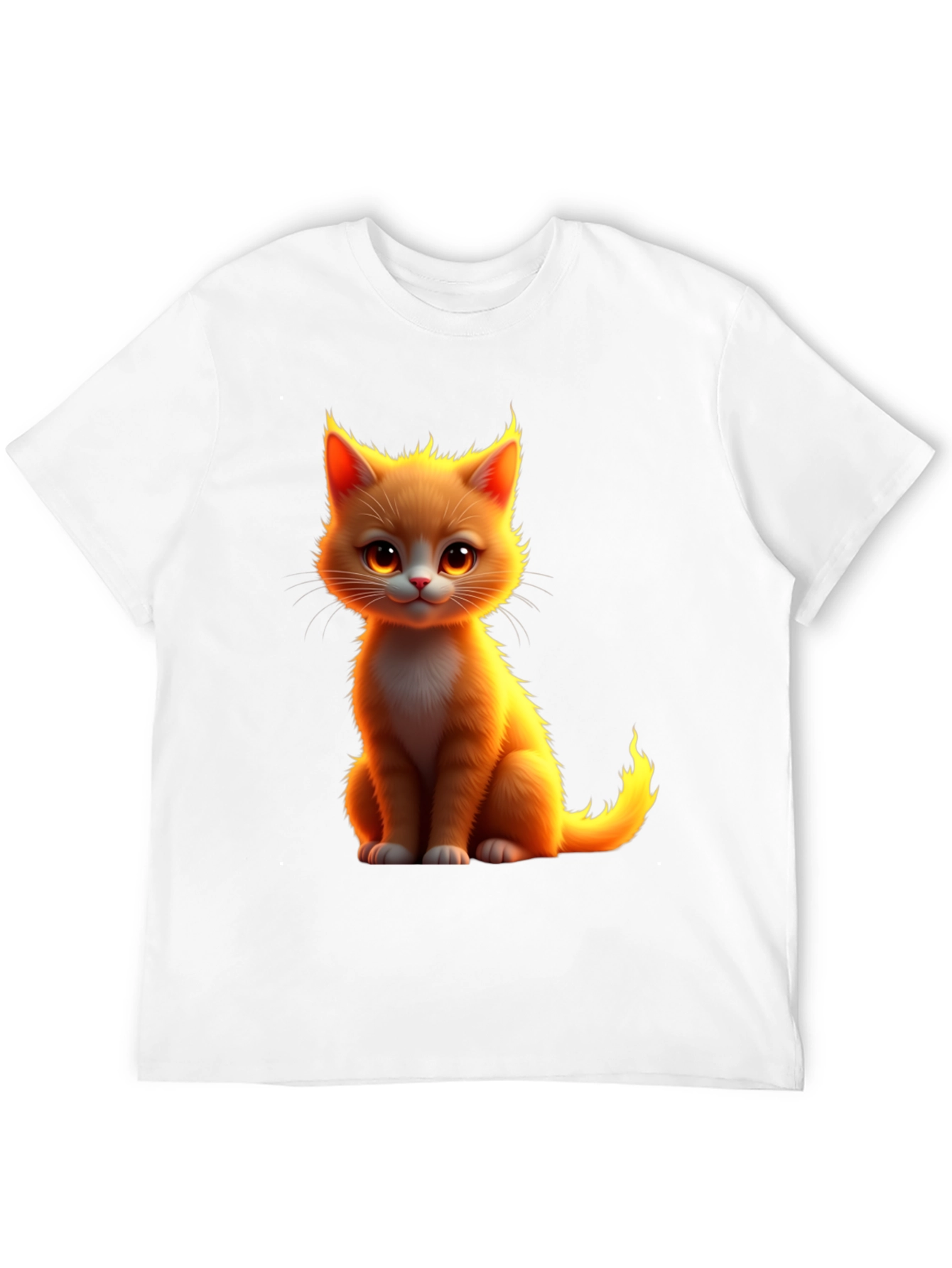 Cute Kitten Graphic Black T-Shirt