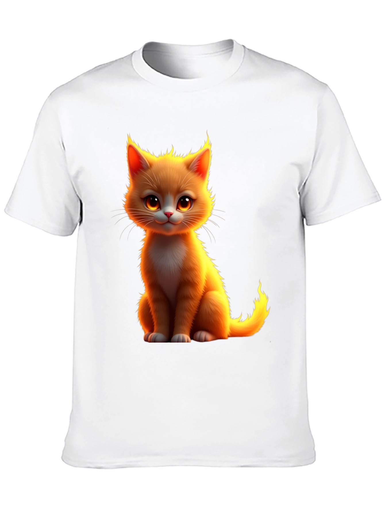 Cute Kitten Graphic Black T-Shirt