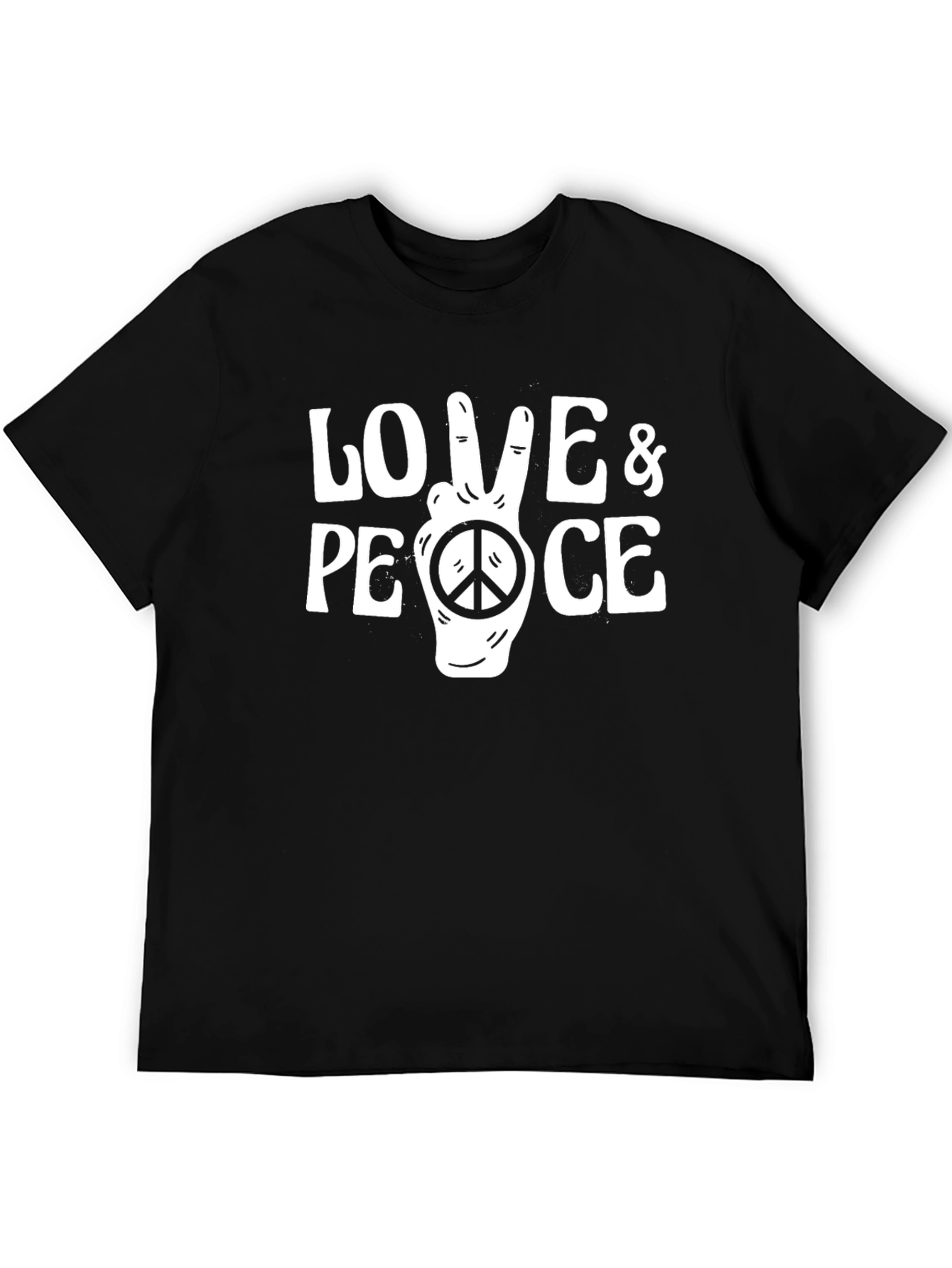 Love & Peace Graphic Tee - Black