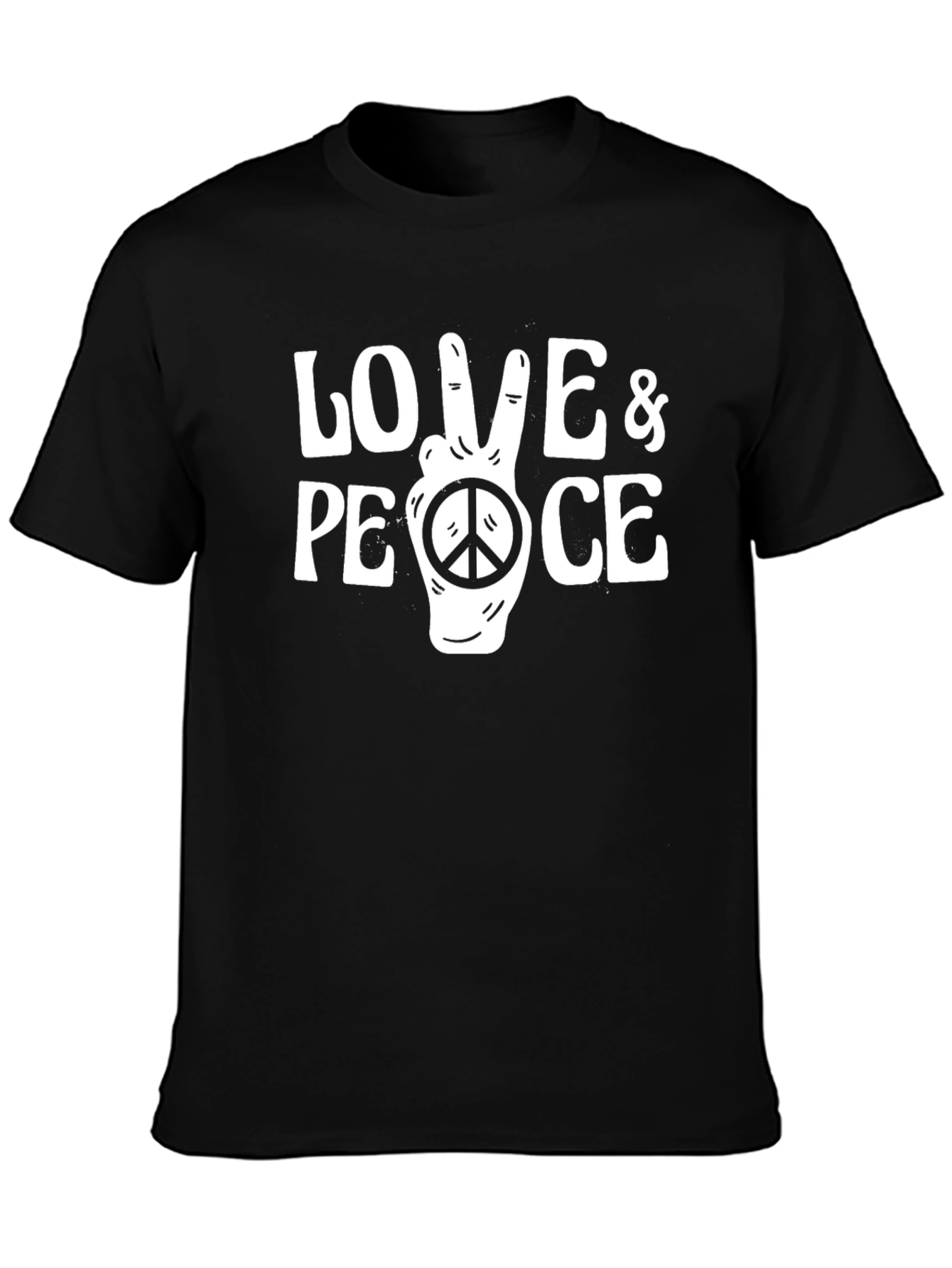 Love & Peace Graphic Tee - Black