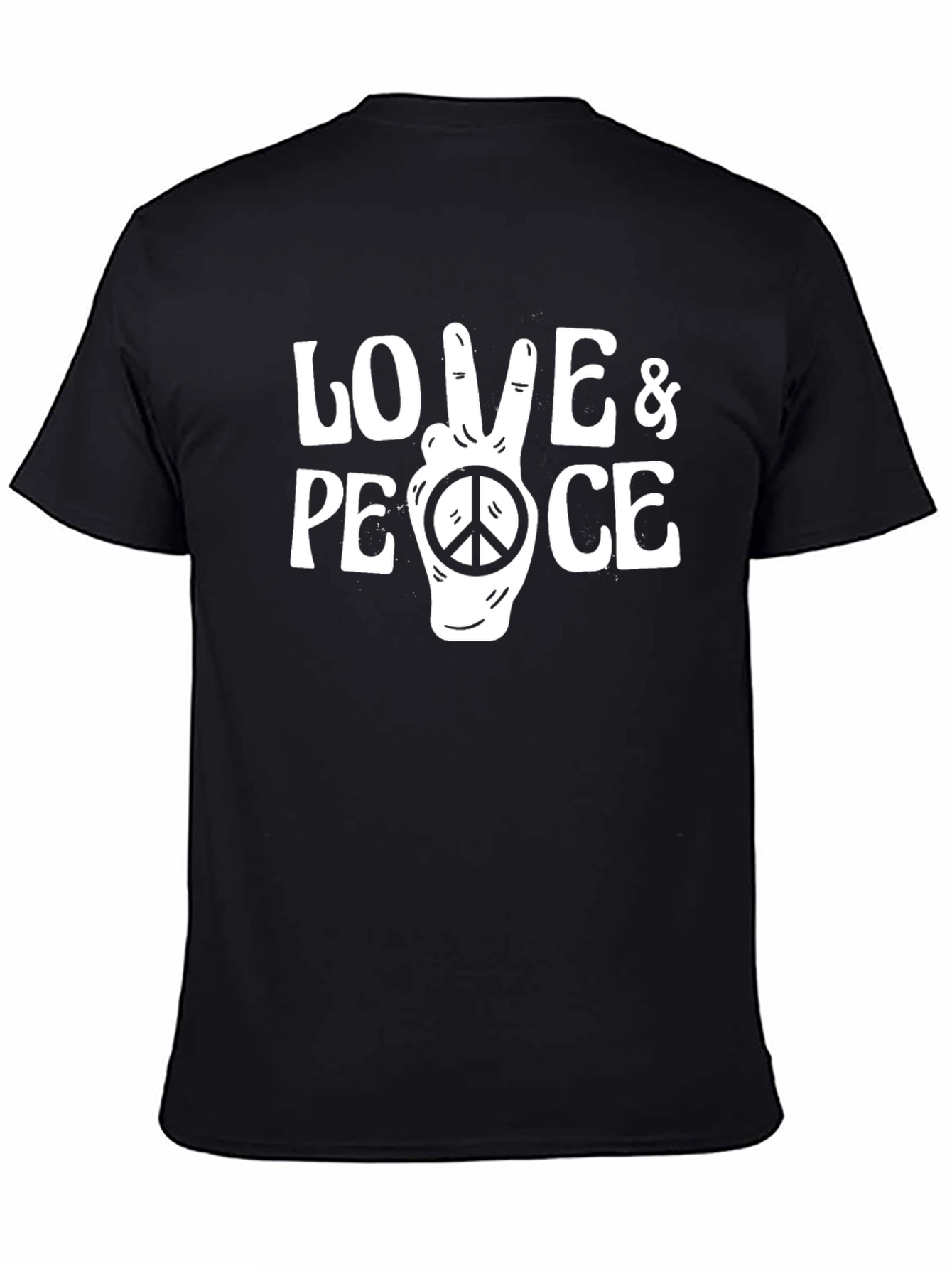 Love & Peace Graphic Tee - Black
