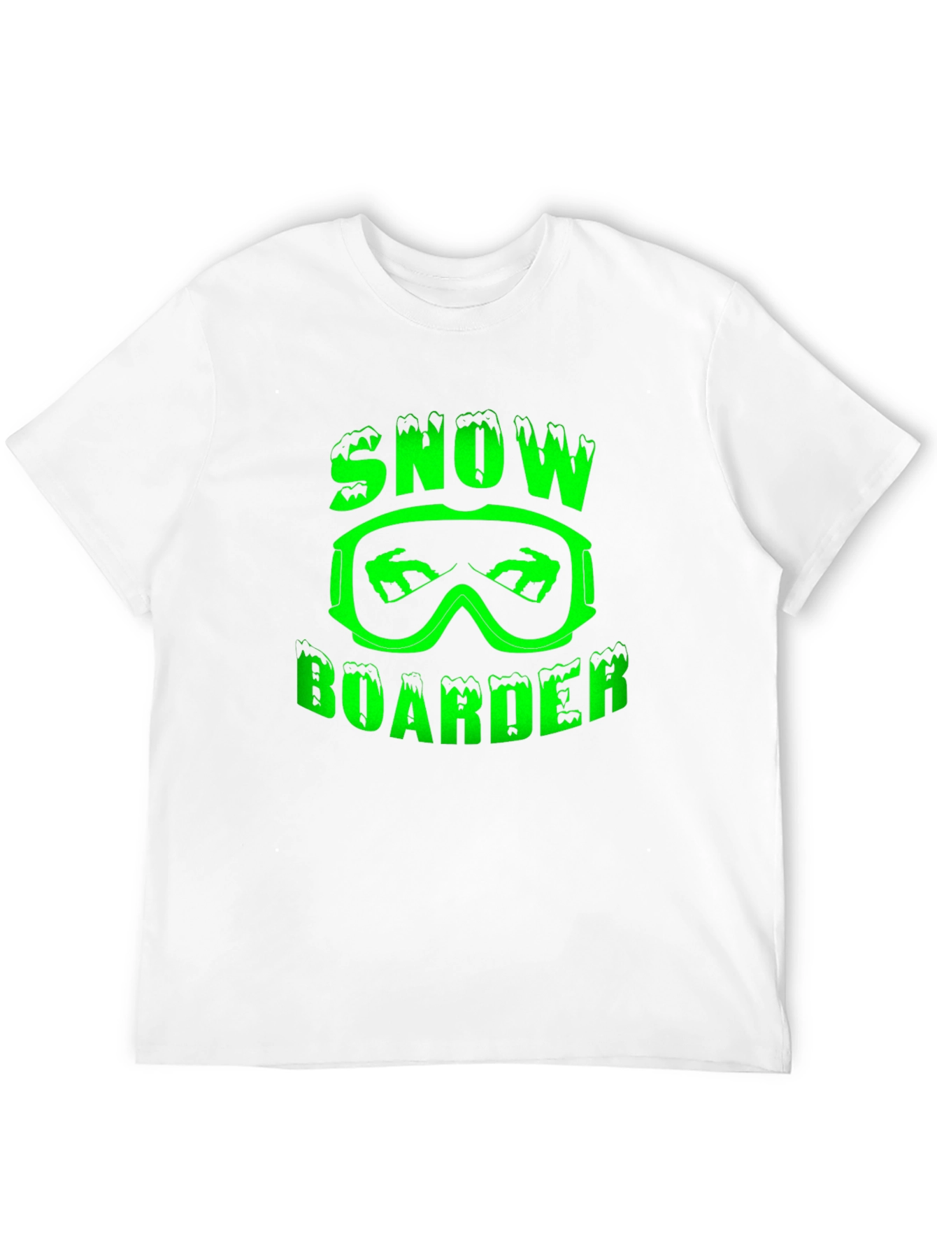 Snowboarder Graphic Tee - Black Cotton T-Shirt