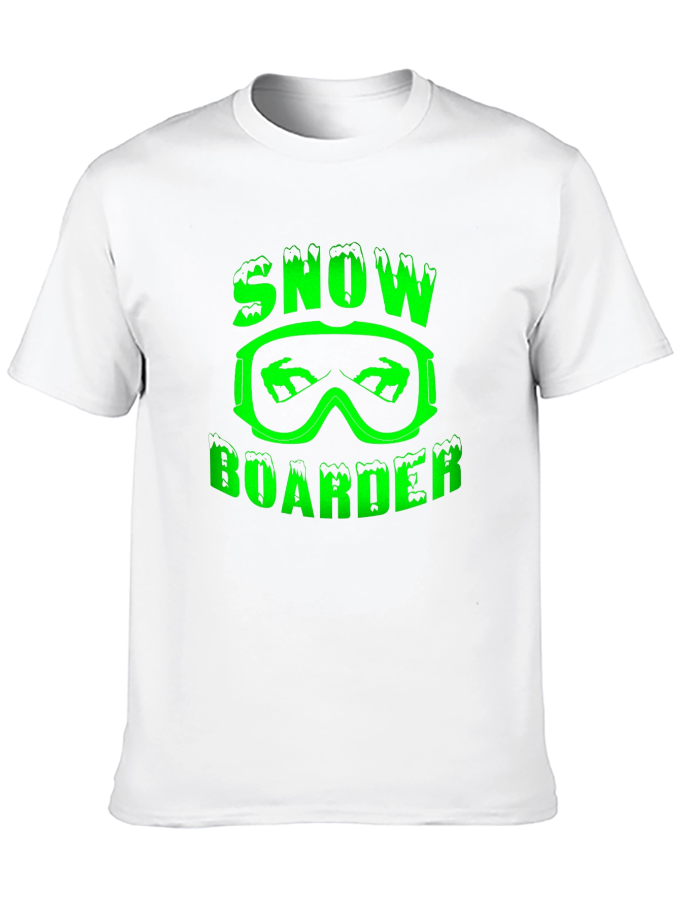 Snowboarder Graphic Tee - Black Cotton T-Shirt